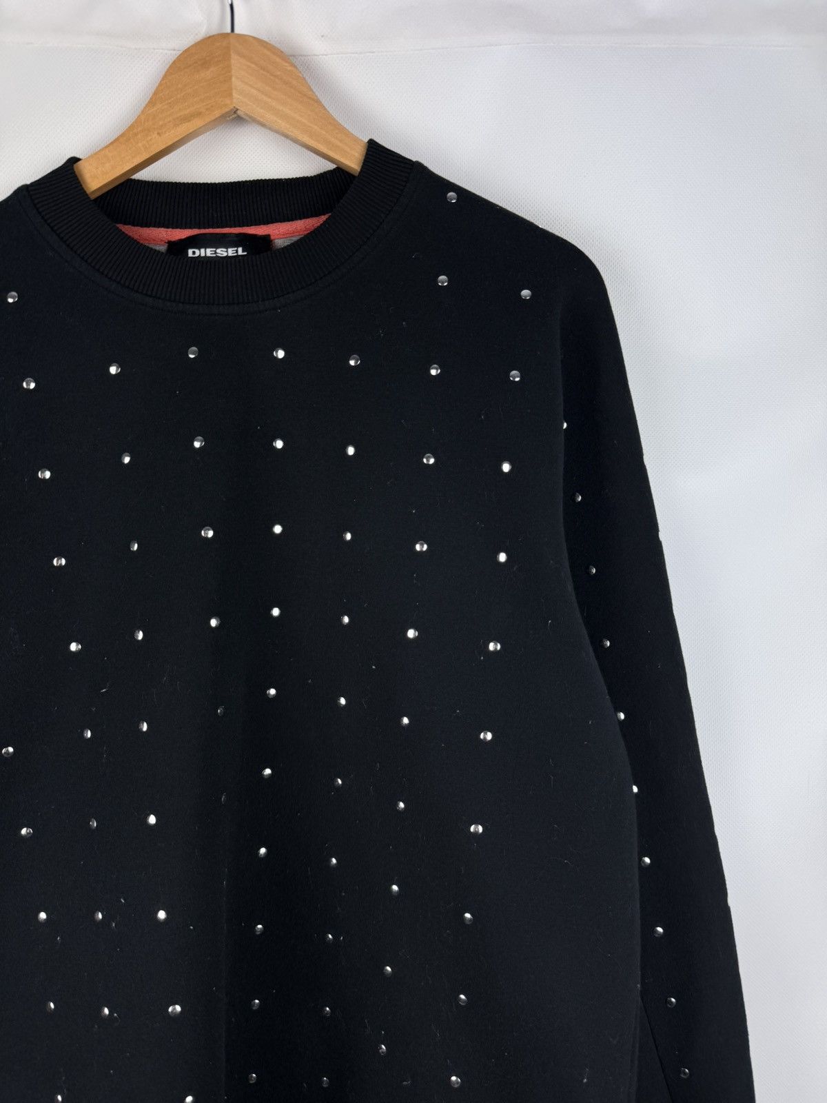 Diesel Diesel Men’s Crewneck Studded Grunge Sweatshirt Pullover Size US M / EU 48-50 / 2 - 5 Thumbnail