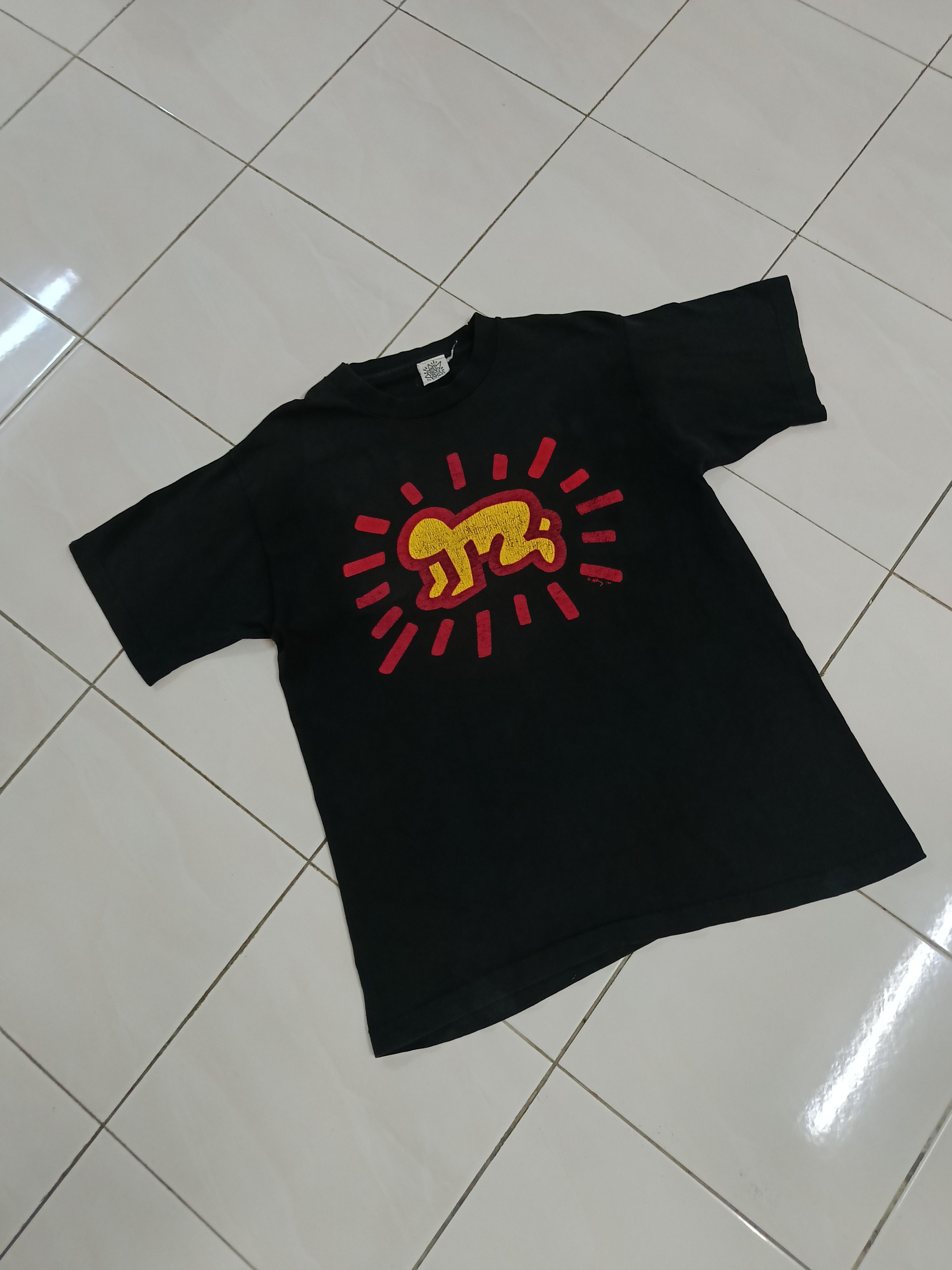 Keith Haring 90s Iconic Art Pop Shop Keith Haring Barking Dog Tee Size US M / EU 48-50 / 2 - 1 Thumbnail