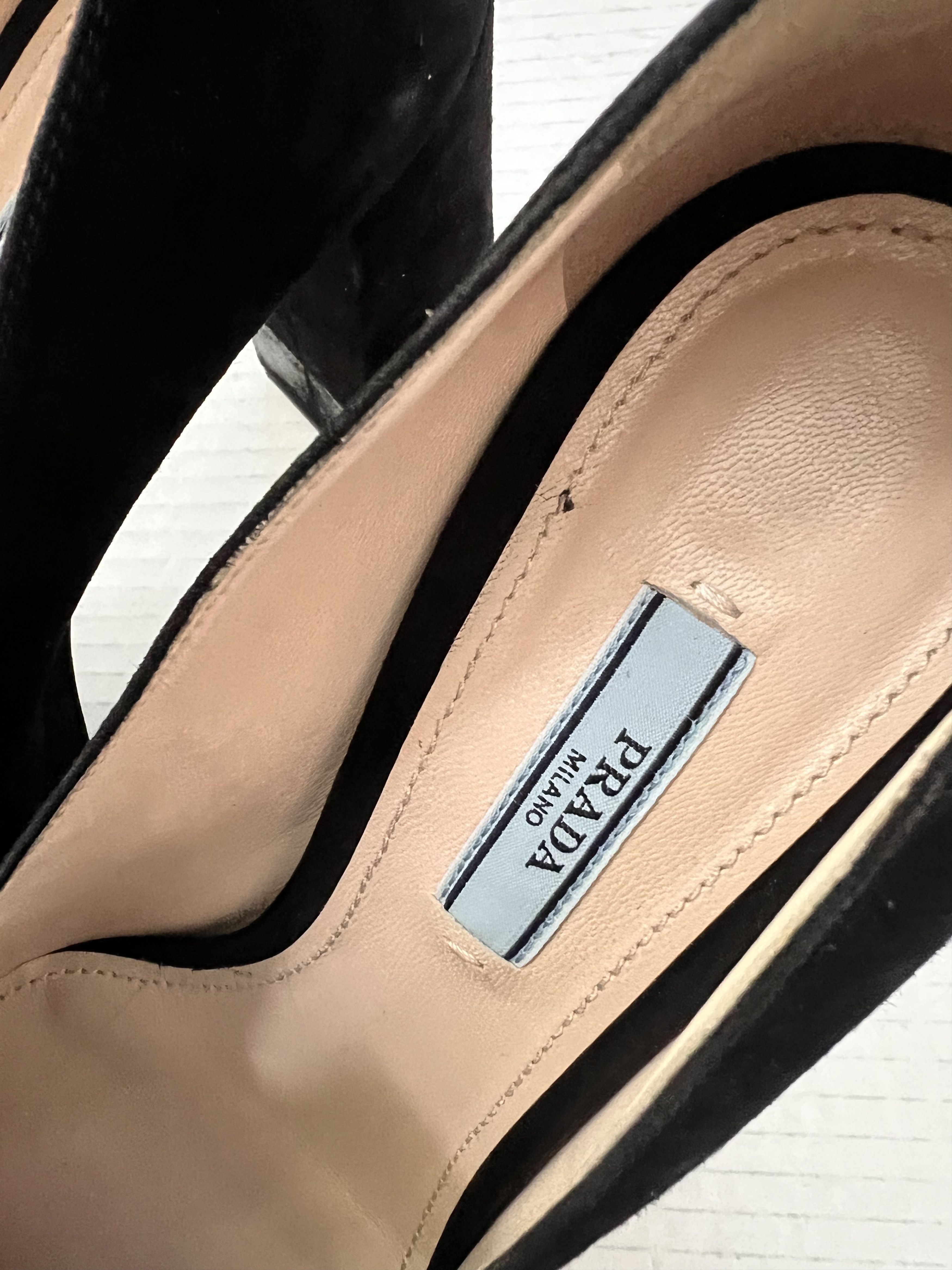 Prada Prada Suede fringe block heels shoes size 38.5 Size US 8.5 / IT 38.5 - 10 Thumbnail