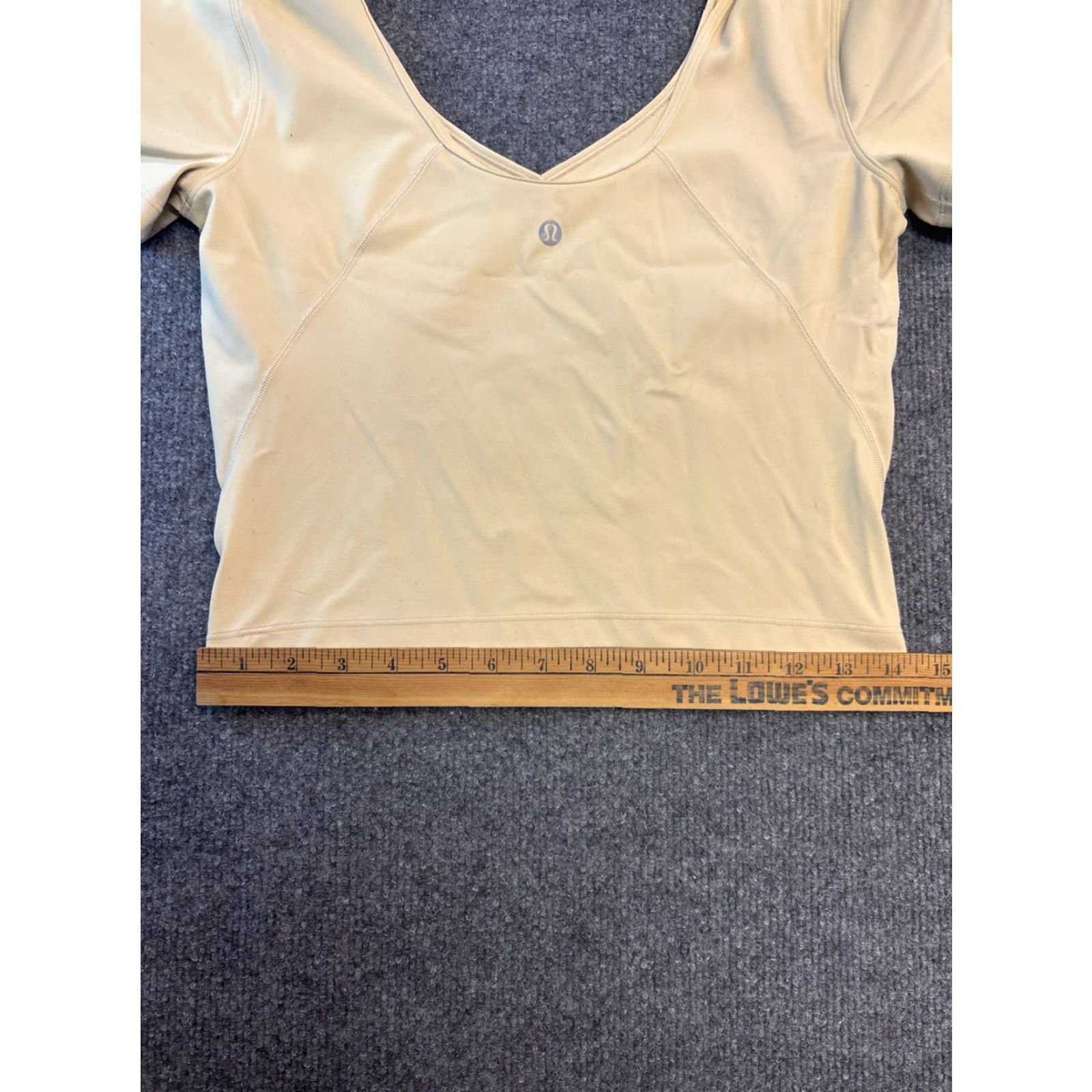 Lululemon Lululemon Align Tee Nulu Cropped Slim Fit - Pink Clay - V-Neck - Short Sleeve - Gym & Training Yoga Athleisure Top - Regular Size 10 Womens Size L / US 10 / IT 46 - 4 Thumbnail