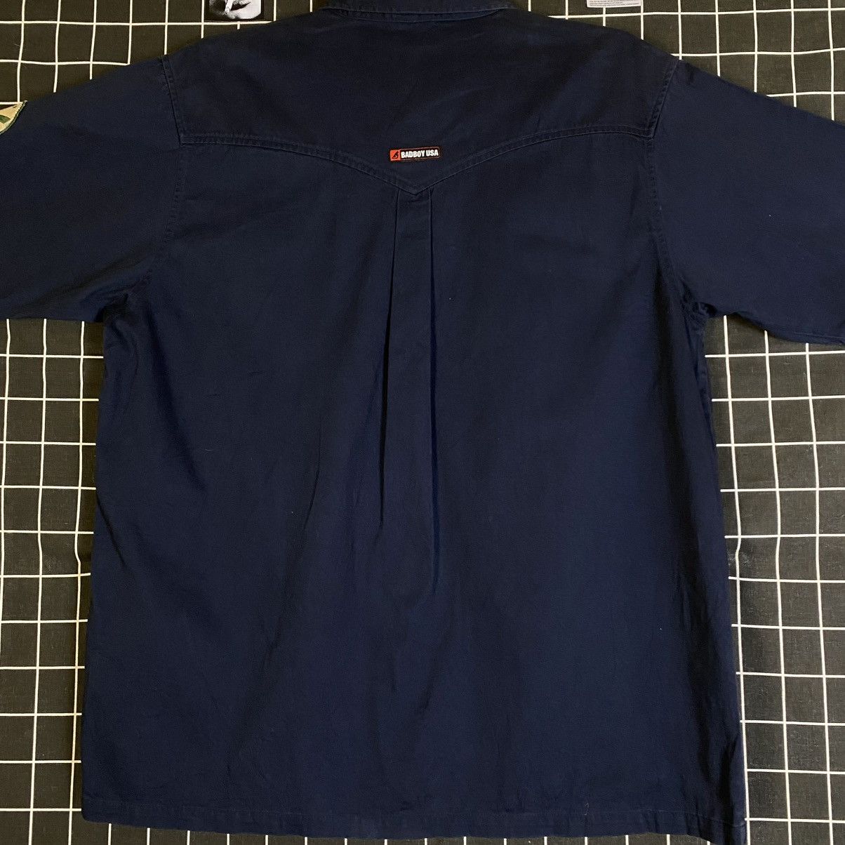 JNCO Y2K BAD BOY PATCHES BUTTON UP OVERSIZED WORKSHIRT Size US M / EU 48-50 / 2 - 6 Thumbnail