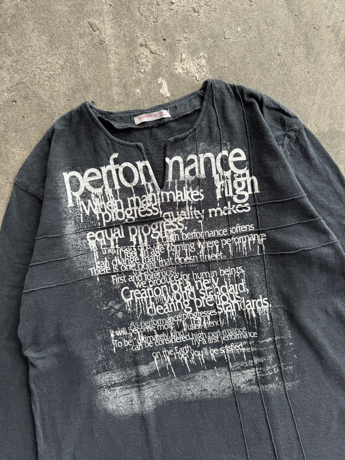 If Six Was Nine Dangerous Warning Seditionaries Poem Cyber Gothic Punk LS Size US L / EU 52-54 / 3 - 4 Thumbnail