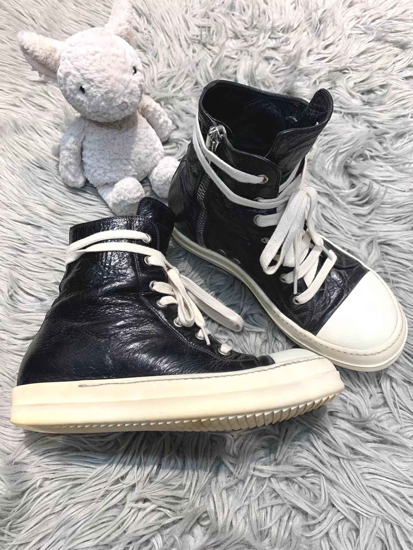 Rick Owens Rick Owens 17ss Mainline Distressed Wrinkled Leath HT Men's Size US 6.5 / EU 39-40 - 4 Thumbnail