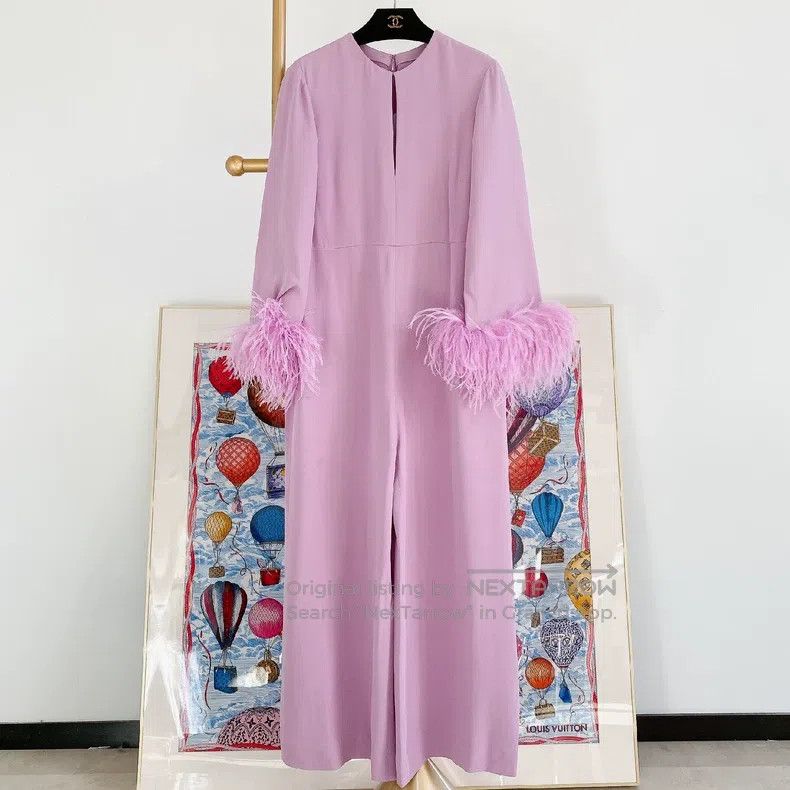 Valentino Valentino Feather cuff jumpsuit Size M / US 6-8 / IT 42-44 - 1 Thumbnail