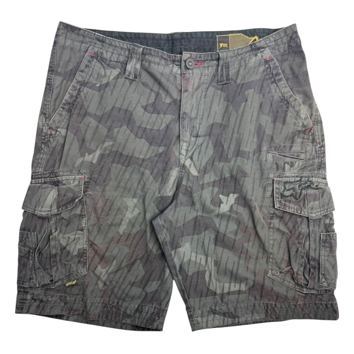 Fox Racing Y2K Fox Racing Embroidered Bark Camo Cargo Shorts Size US 38 / EU 54 - 1 Thumbnail