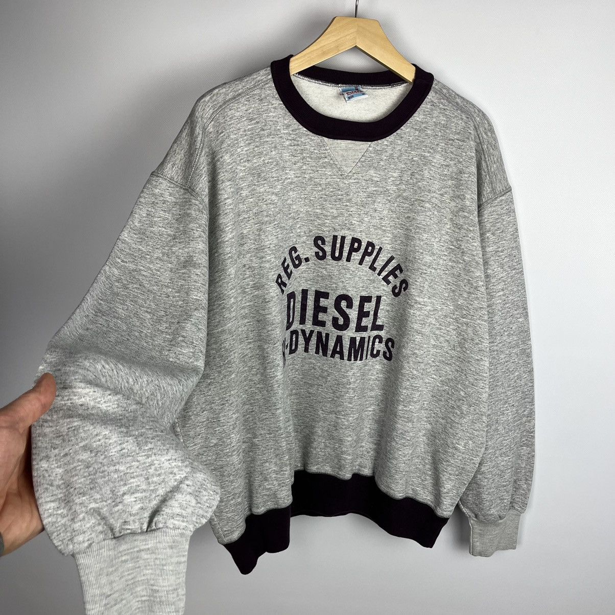 Diesel Vintage Y2K Diesel Big Logo Sweatshirt Gray Avant Garde Size US M / EU 48-50 / 2 - 6 Thumbnail