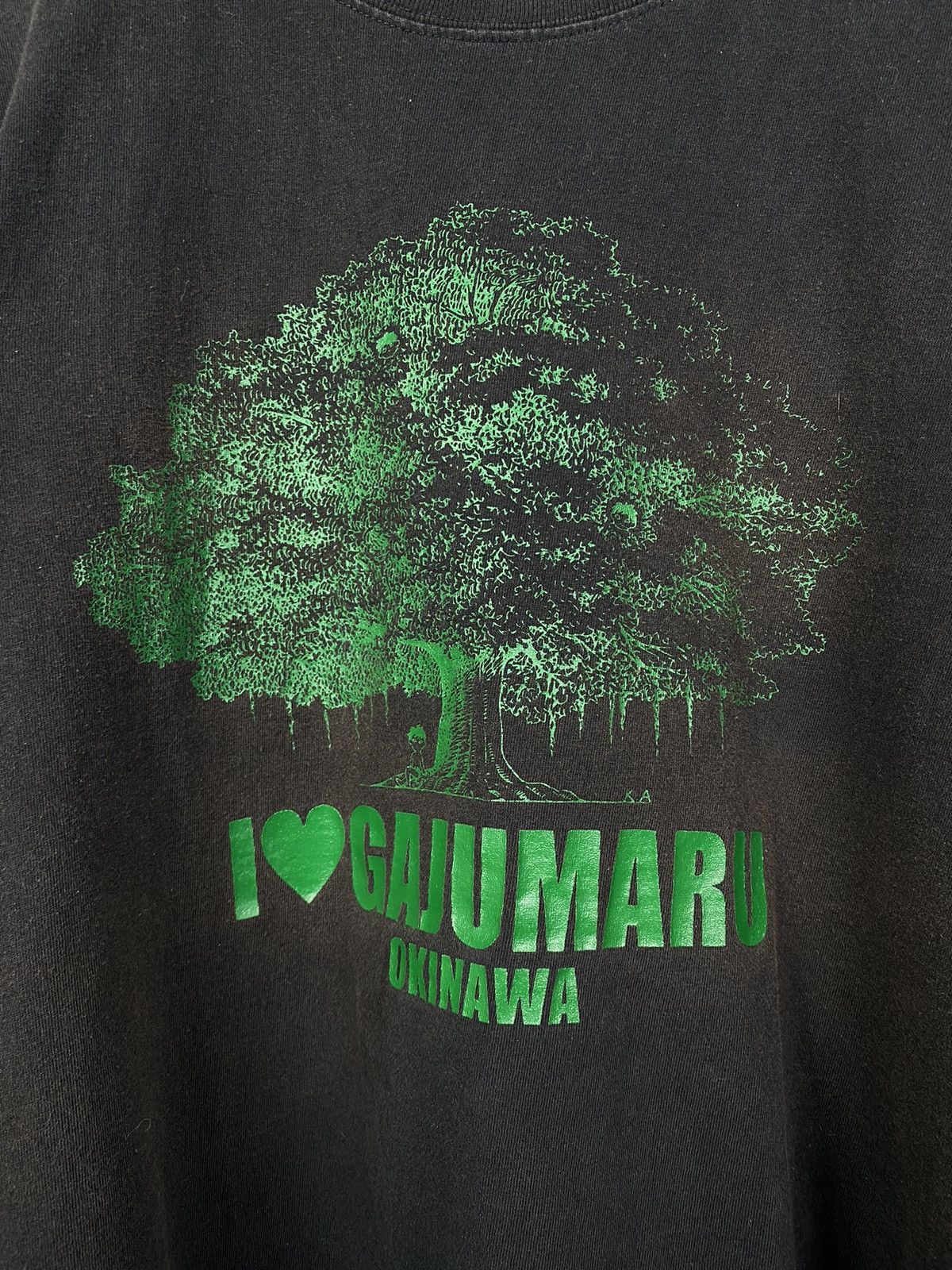Japanese Brand × Vintage Vintage 90s faded Okinawa Japan I love Gajumaru t shirt Size US L / EU 52-54 / 3 - 4 Thumbnail