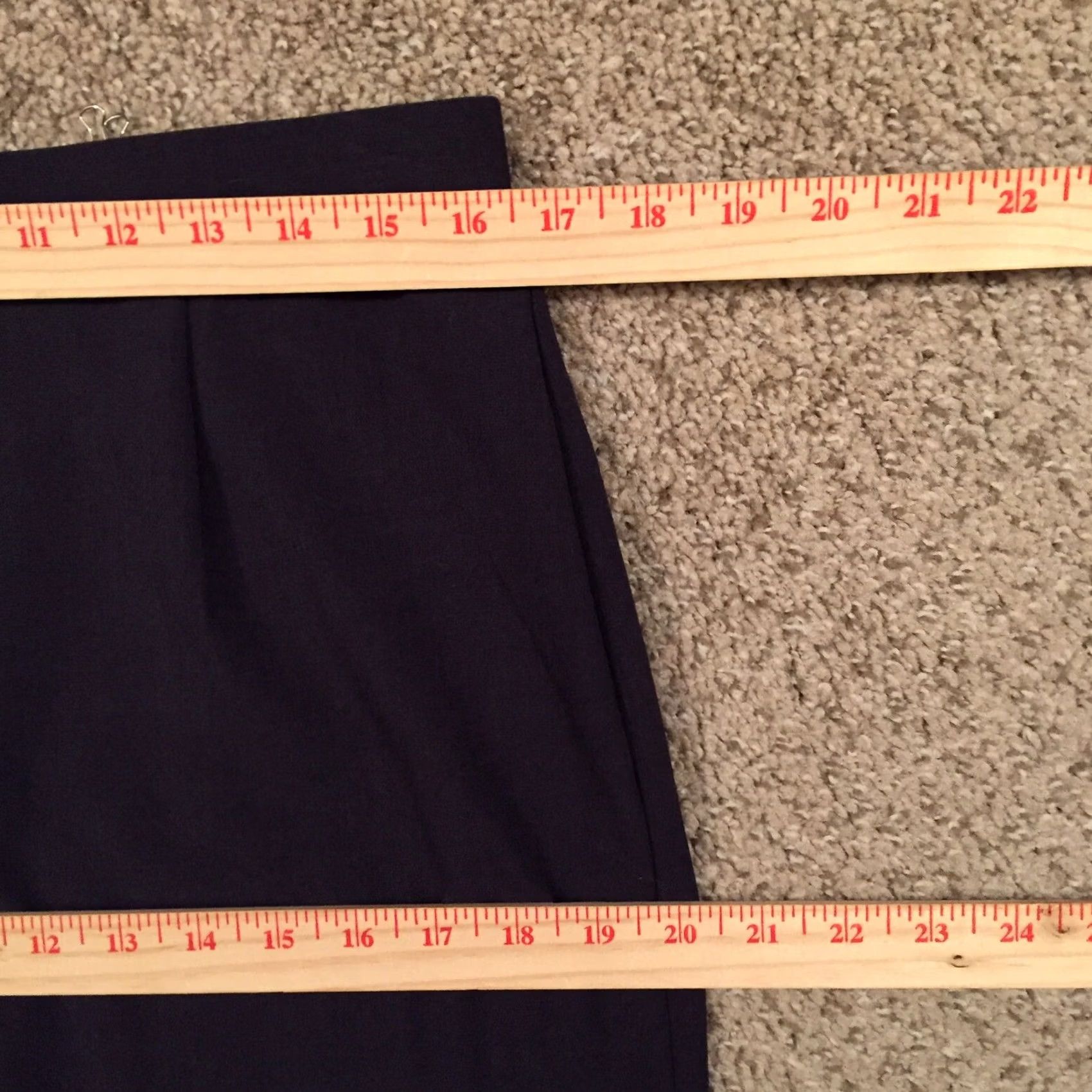 Vintage Preswick & Moore Skirt Knee Length Gray Size 12 Pencil Business Women Regular Unlined Zip Size 34" / US 12 / IT 48 - 3 Thumbnail
