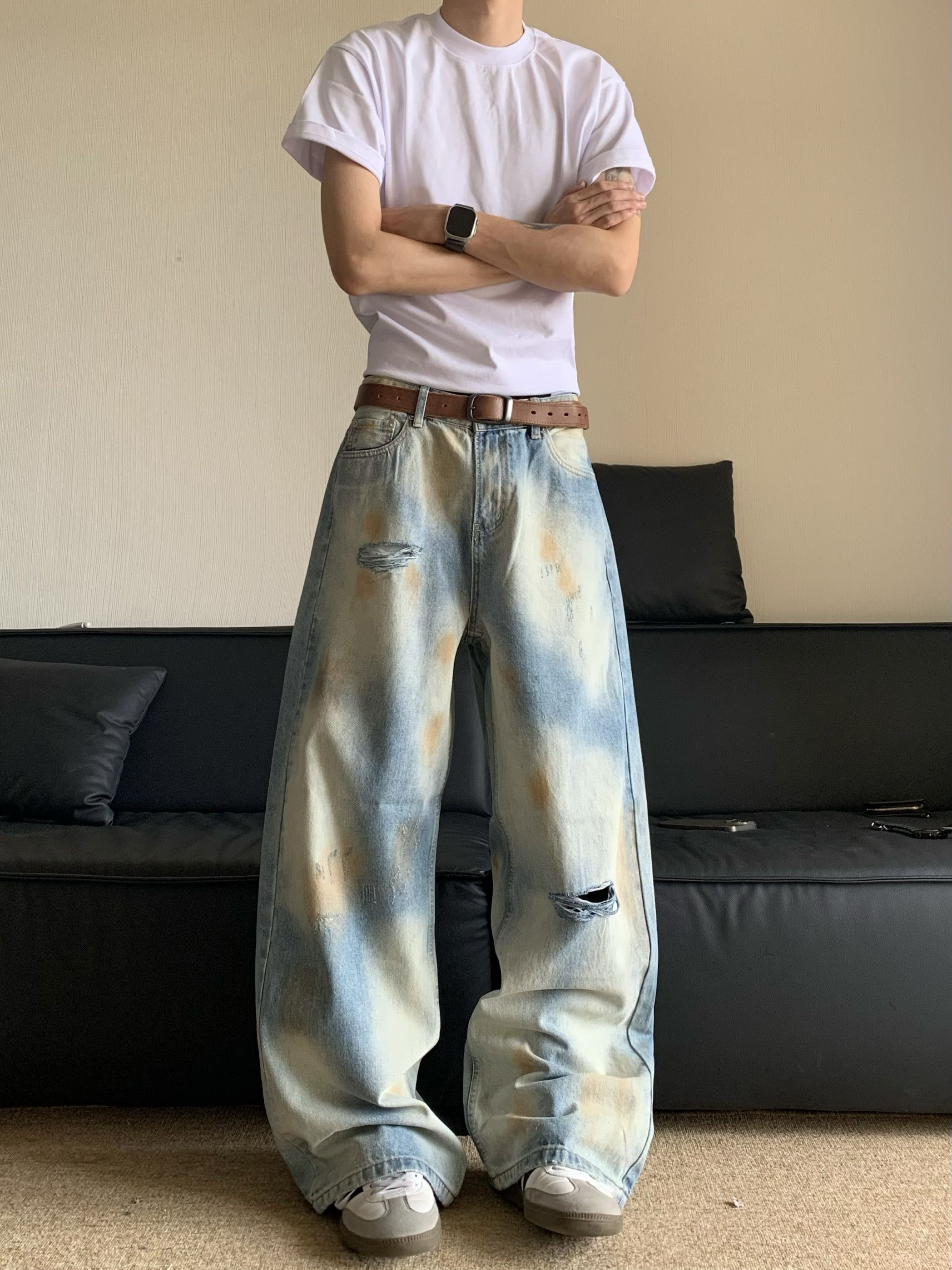 Jean × Vintage Dyed Straight Leg Vintage Jeans Size US 33 - 1 Thumbnail