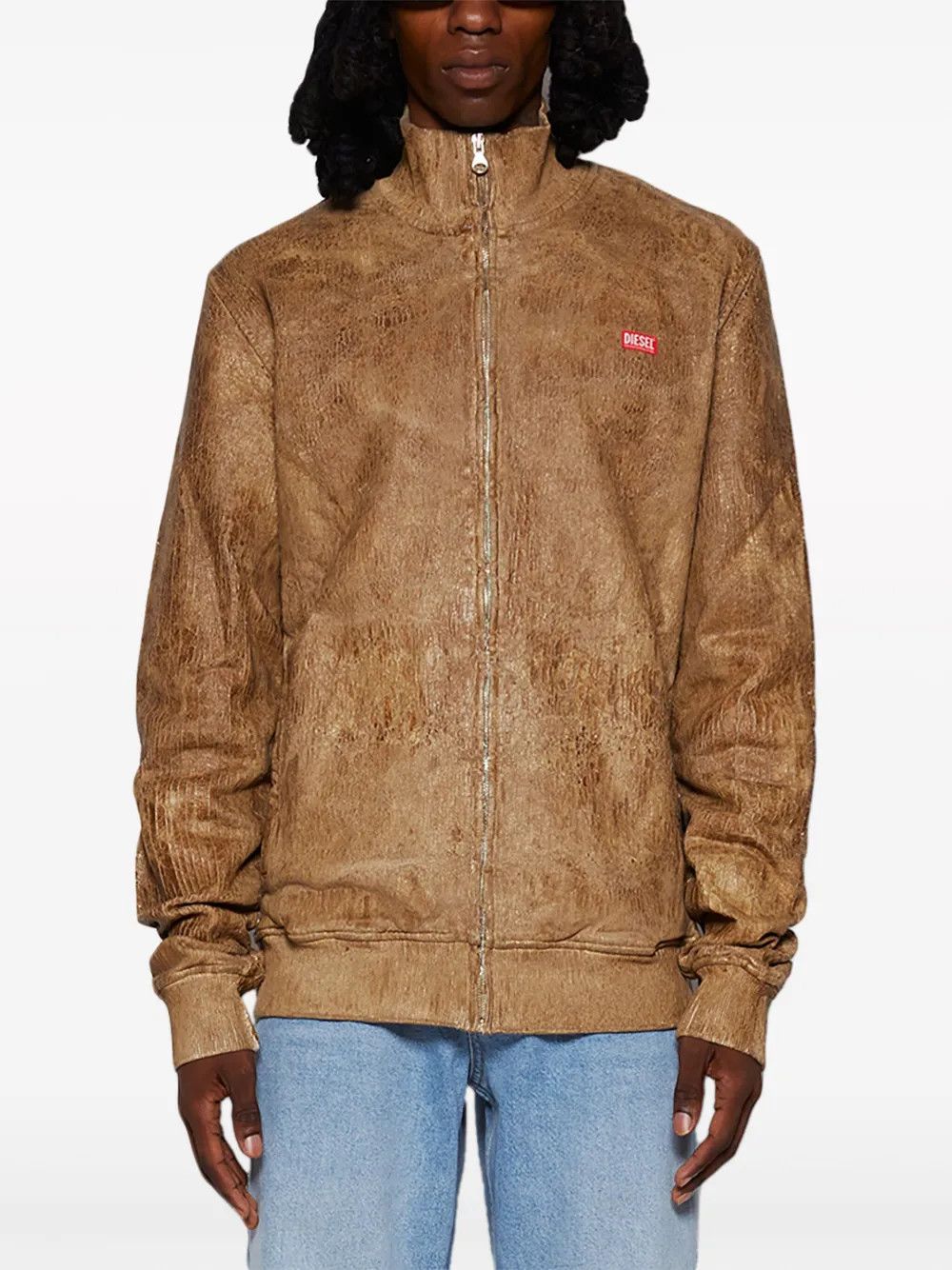 Diesel o1mle0426 S-Nyce Logo Patch Bomber Jacket in Brown Size US M / EU 48-50 / 2 - 3 Thumbnail