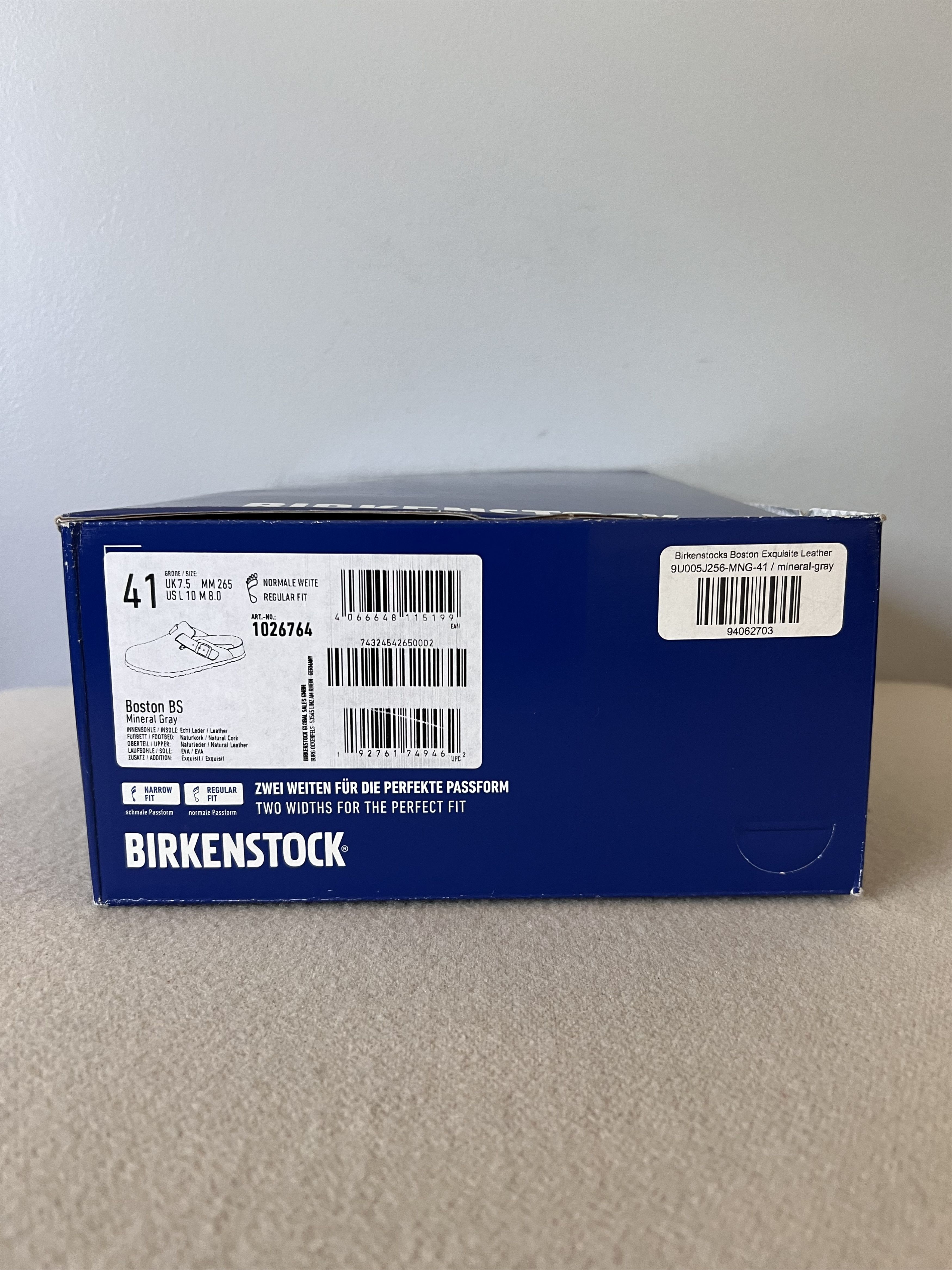 Birkenstock Birkenstock Boston Exquisite in Mineral Grey Leather Size US 8 / EU 41 - 7 Thumbnail