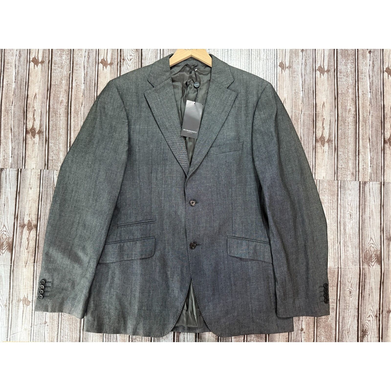 Burberry BURBERRY cotton polyurethan blend Blazer size 52 Color Grey Size 52R - 1 Thumbnail