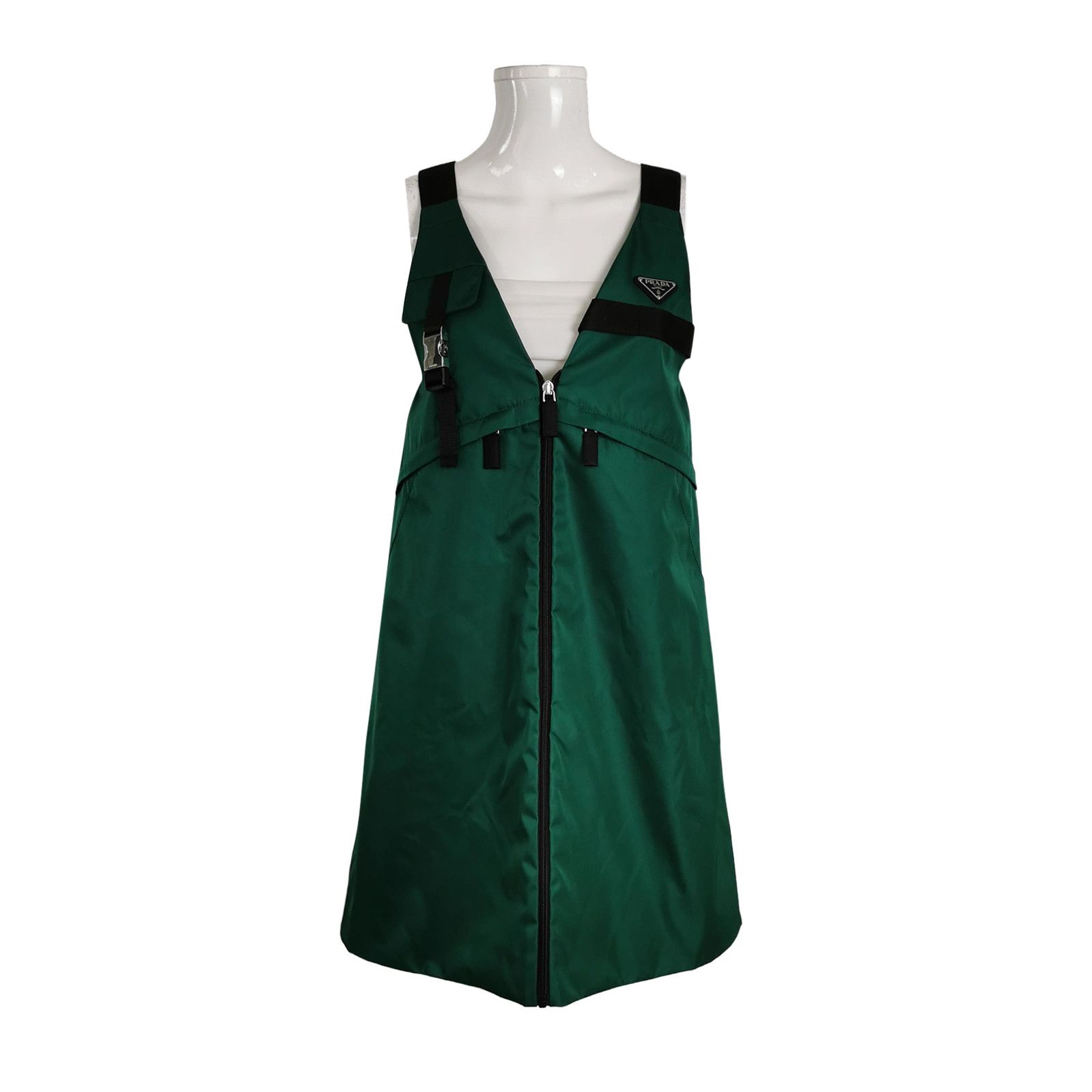 Prada Prada Color Block Sleeveless Triangle Logo Dress 0079 Size US 36 / EU 52 - 1 Thumbnail