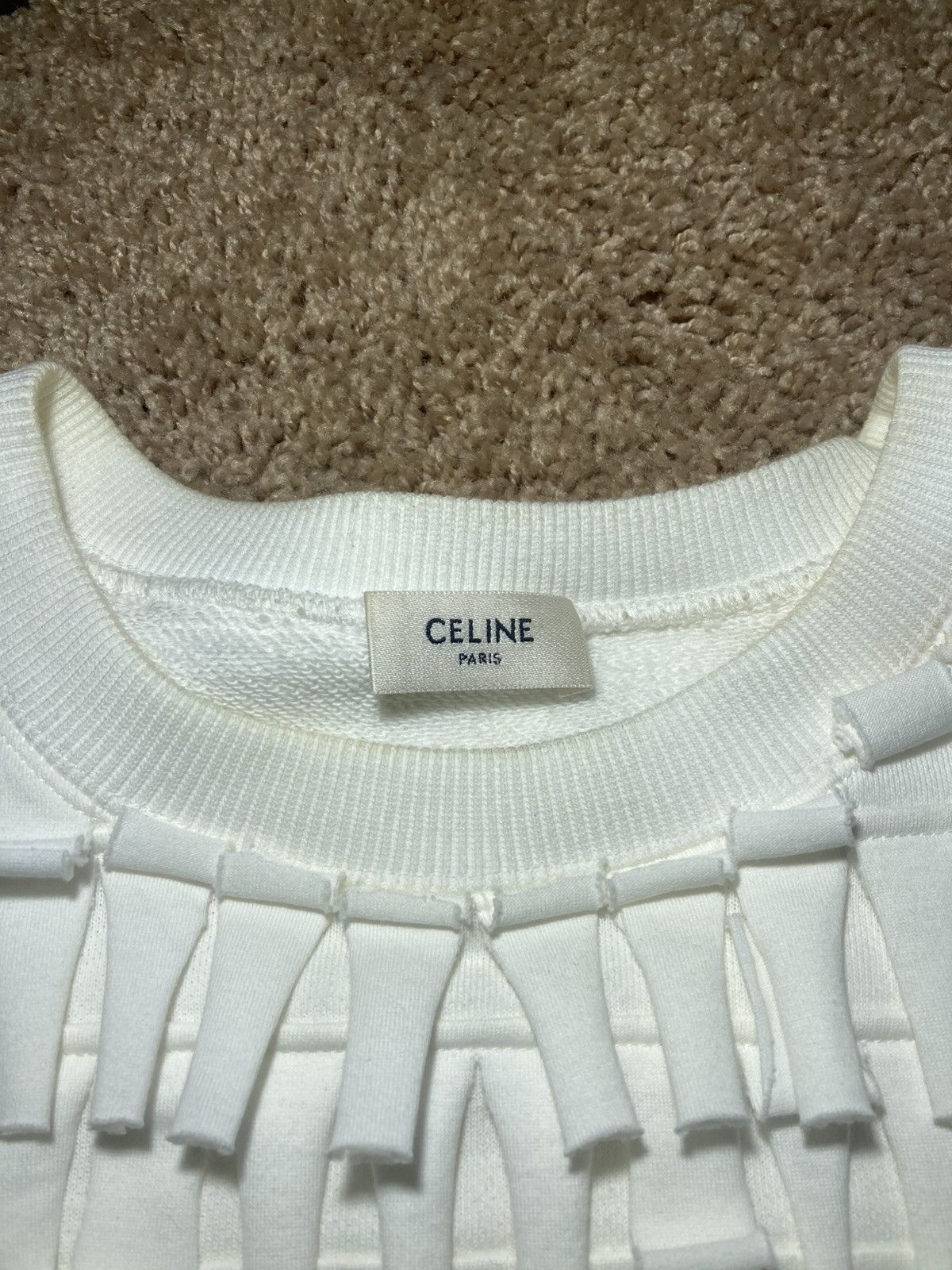 Celine × Hedi Slimane AW22 Celine Fringe C Logo Sweater 2022 Hedi Frill 2022 Print Size US S / EU 44-46 / 1 - 3 Thumbnail