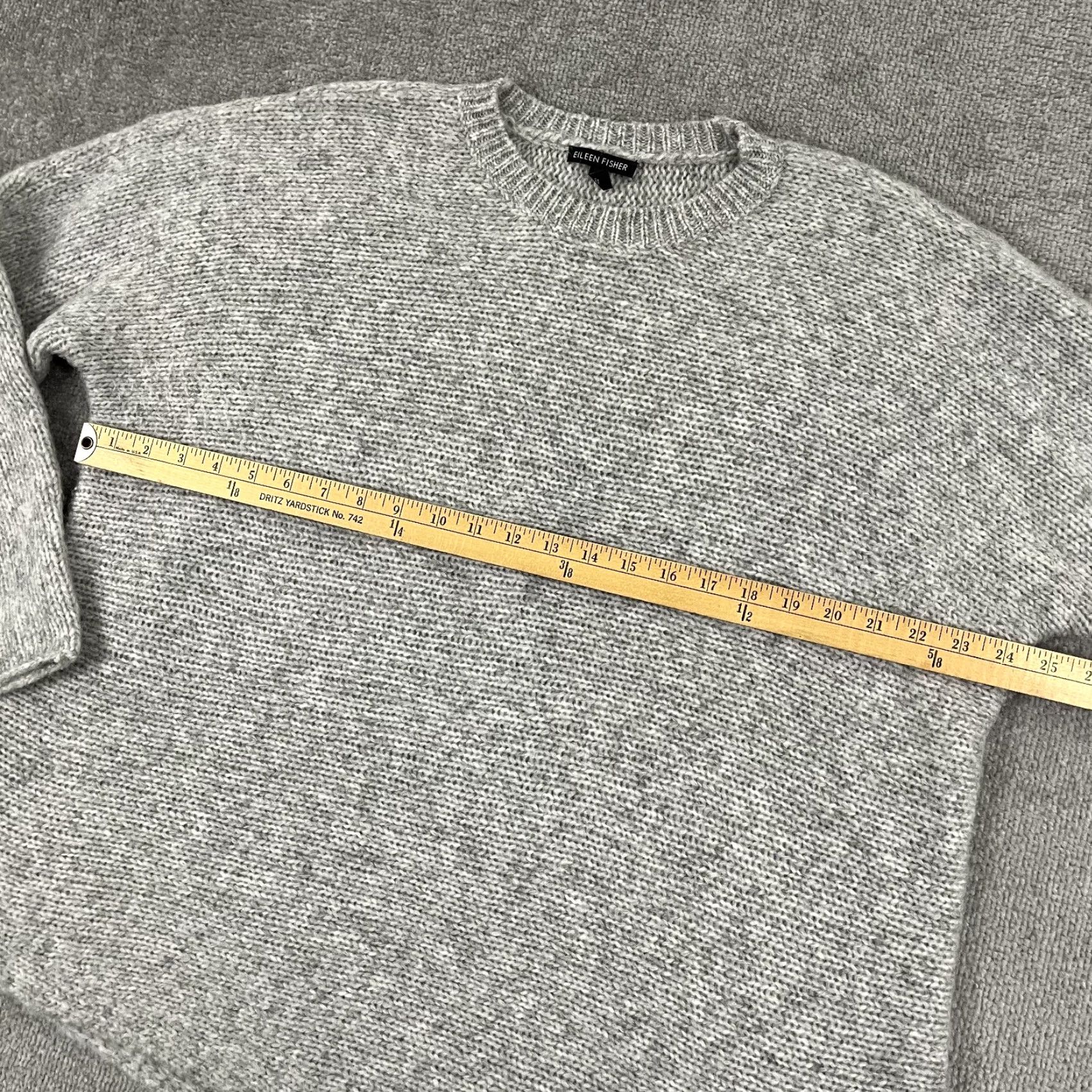 Eileen Fisher Eileen Fisher Sweater Womens Large Gray Wool Alpaca Asymmetric Soft Knit Minimal Size L / US 10 / IT 46 - 5 Thumbnail
