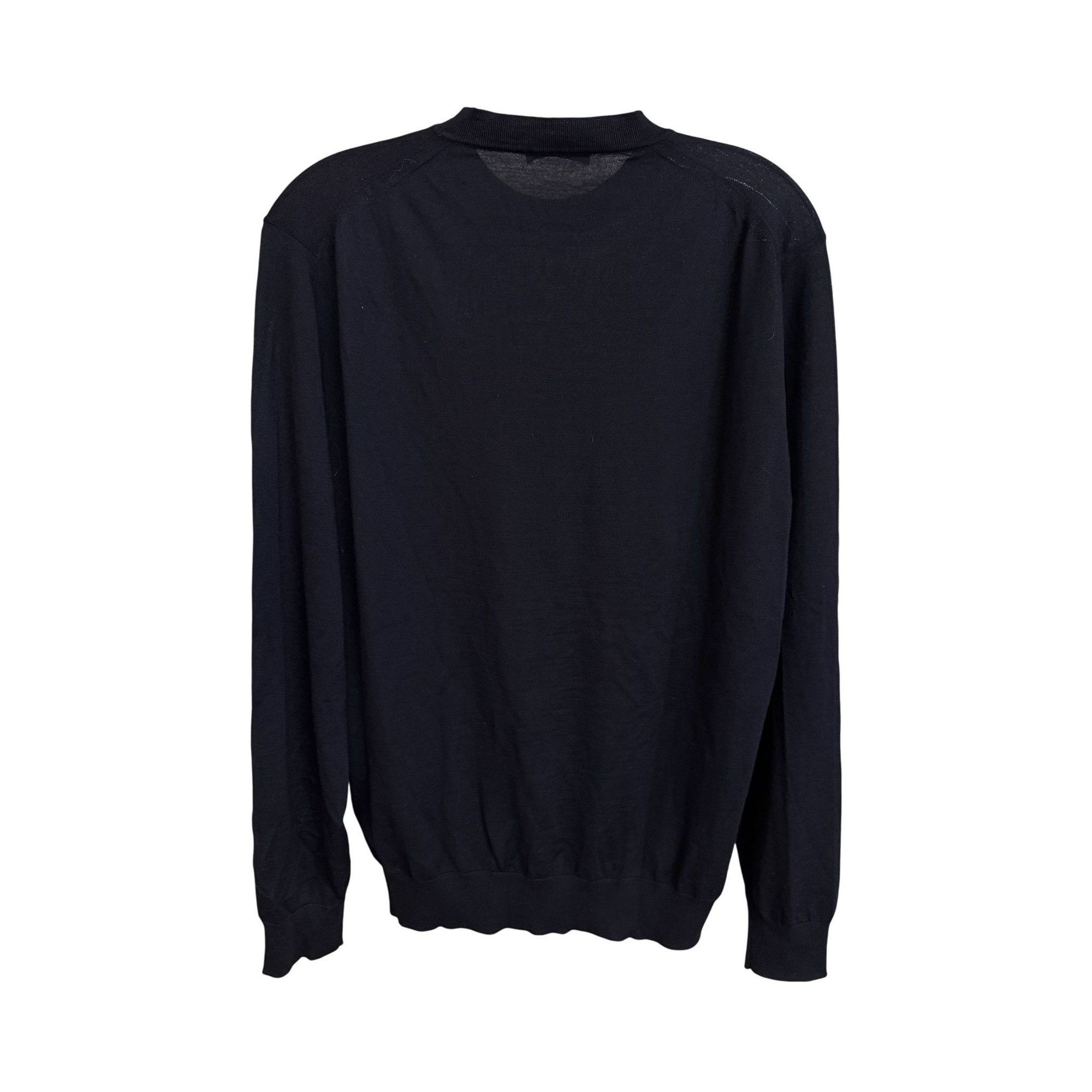Prada Prada Mens Black Virgin Wool Crewneck Sweater Size 48 Size US M / EU 48-50 / 2 - 2 Thumbnail