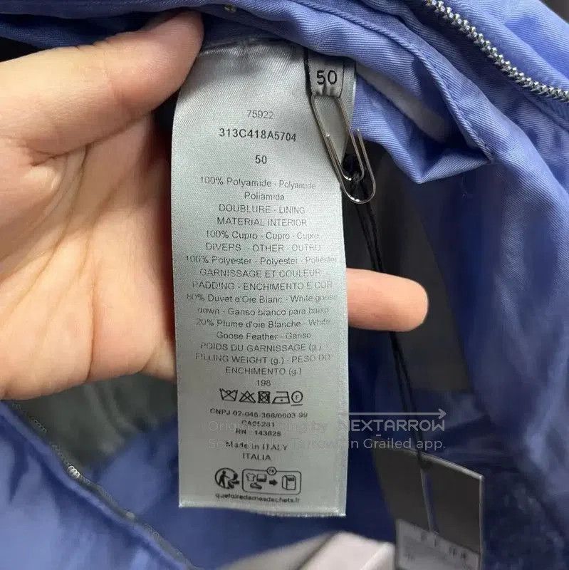 Other Dior Men's Blue Cotton Puffer Jacket . Size US L / EU 52-54 / 3 - 4 Thumbnail