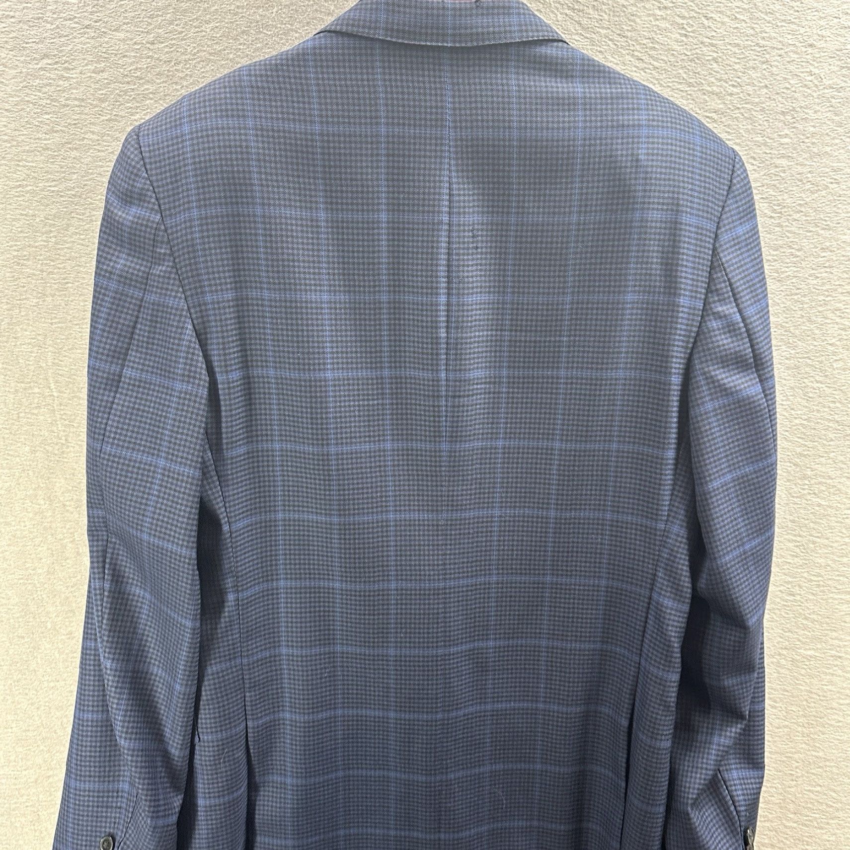 Ermenegildo Zegna VINTAGE Ermenegildo Zegna Mr Sid Sport Jacket Mens 50R Blue Glen Plaid Coat Regular Wool Blazer 2-Button Notch Lapel Black Label Mens Size 50R - 5 Thumbnail