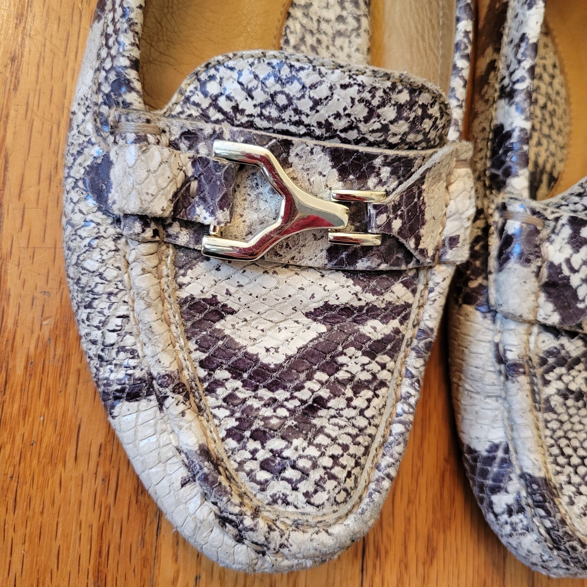 Peter Millar Peter Millar Snakeprint Moccasin Loafers 6M Leather Casual S Size US 6 / IT 36 - 9 Thumbnail