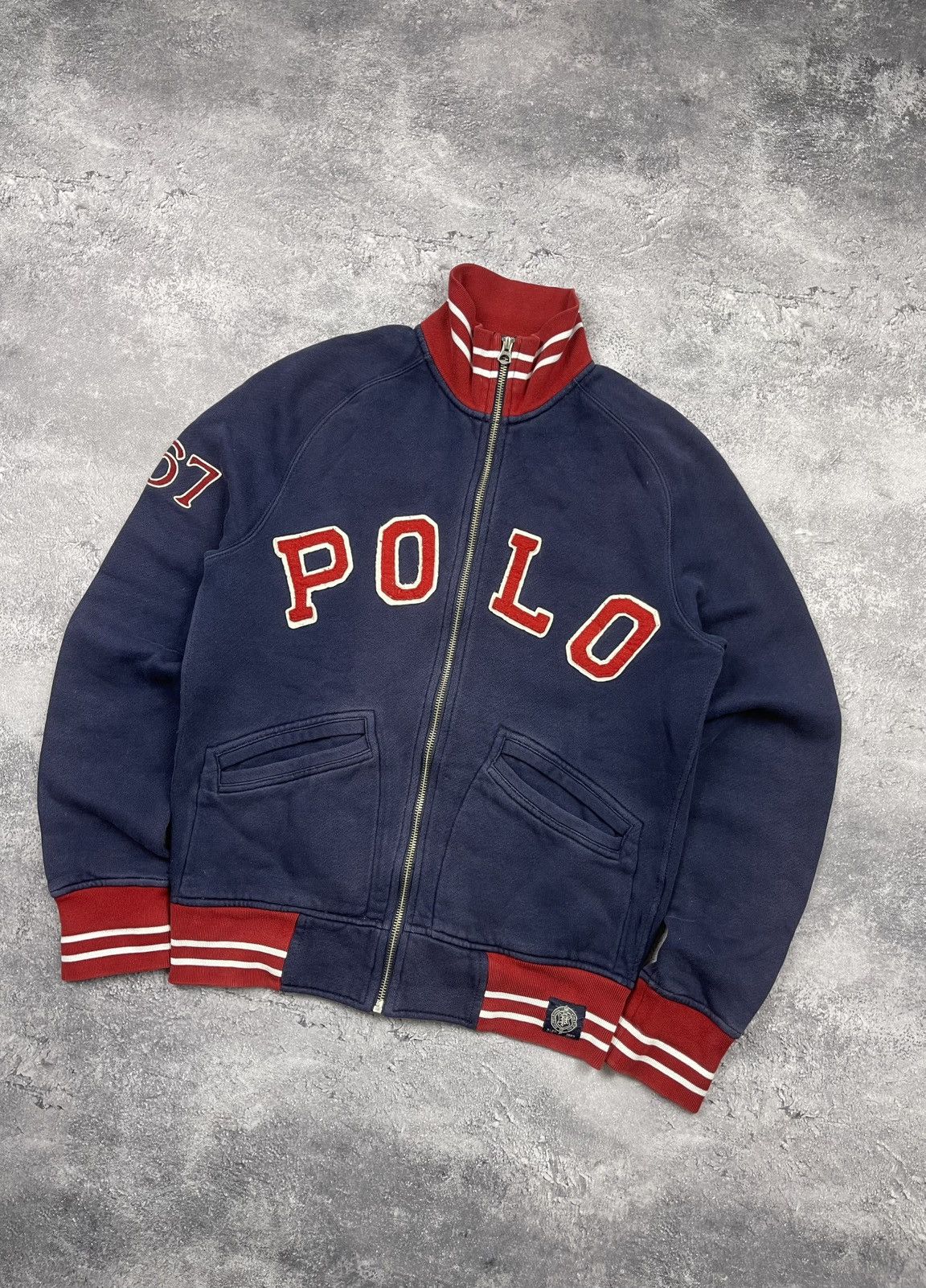 Polo Ralph Lauren Vintage Polo Ralph Lauren Zip Up Sweatshirt Spellout Logo Size US S / EU 44-46 / 1 - 2 Thumbnail
