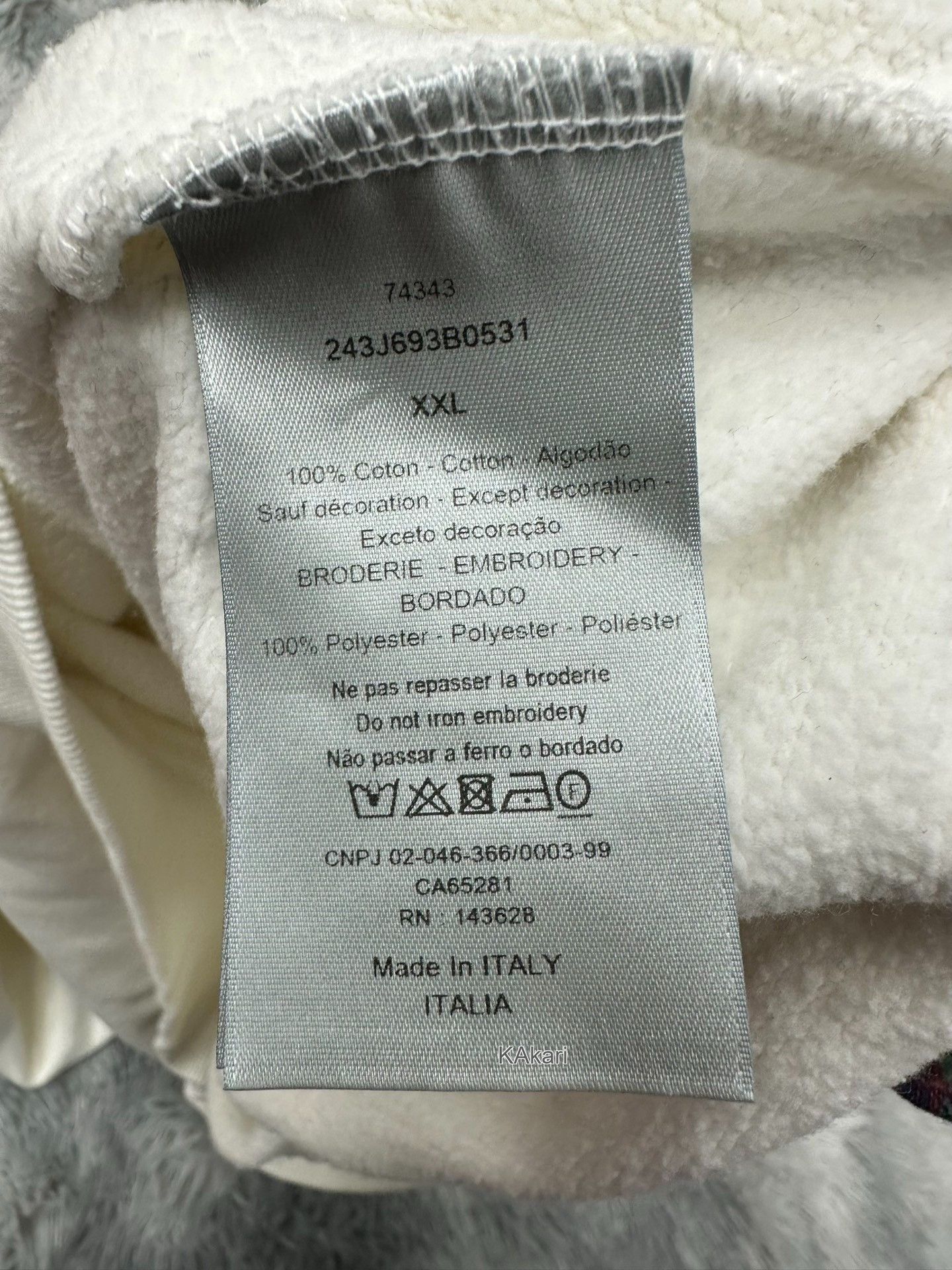 Dior Dior CD Logo Embroidered Sweatshirt Size US XXL / EU 58 / 5 - 5 Thumbnail
