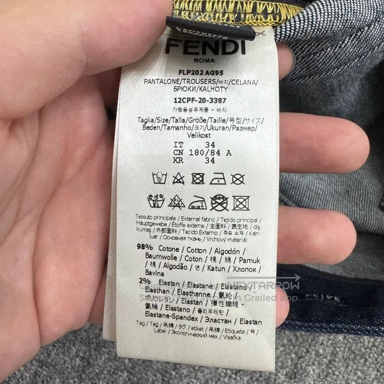 Fendi Fendi Leather Patch Denim Jeans. Size US 34 / EU 50 - 6 Thumbnail