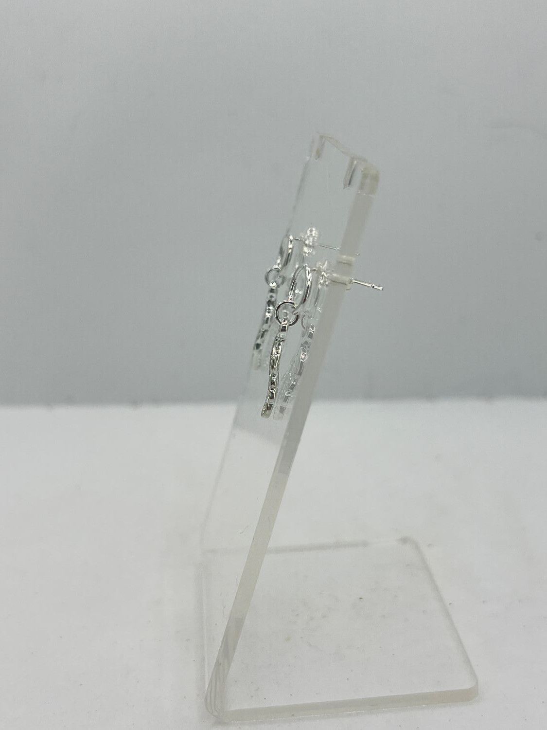Jewelry Silver Feather Stud Earrings Size ONE SIZE - 2 Thumbnail