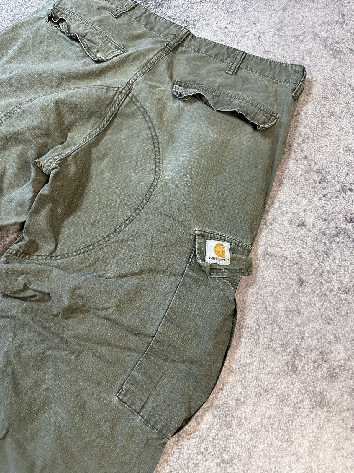 Carhartt × Vintage Y2K Carhartt Casual Cargo Pants Aviation Pant Streetwear 33 Size US 33 - 4 Thumbnail