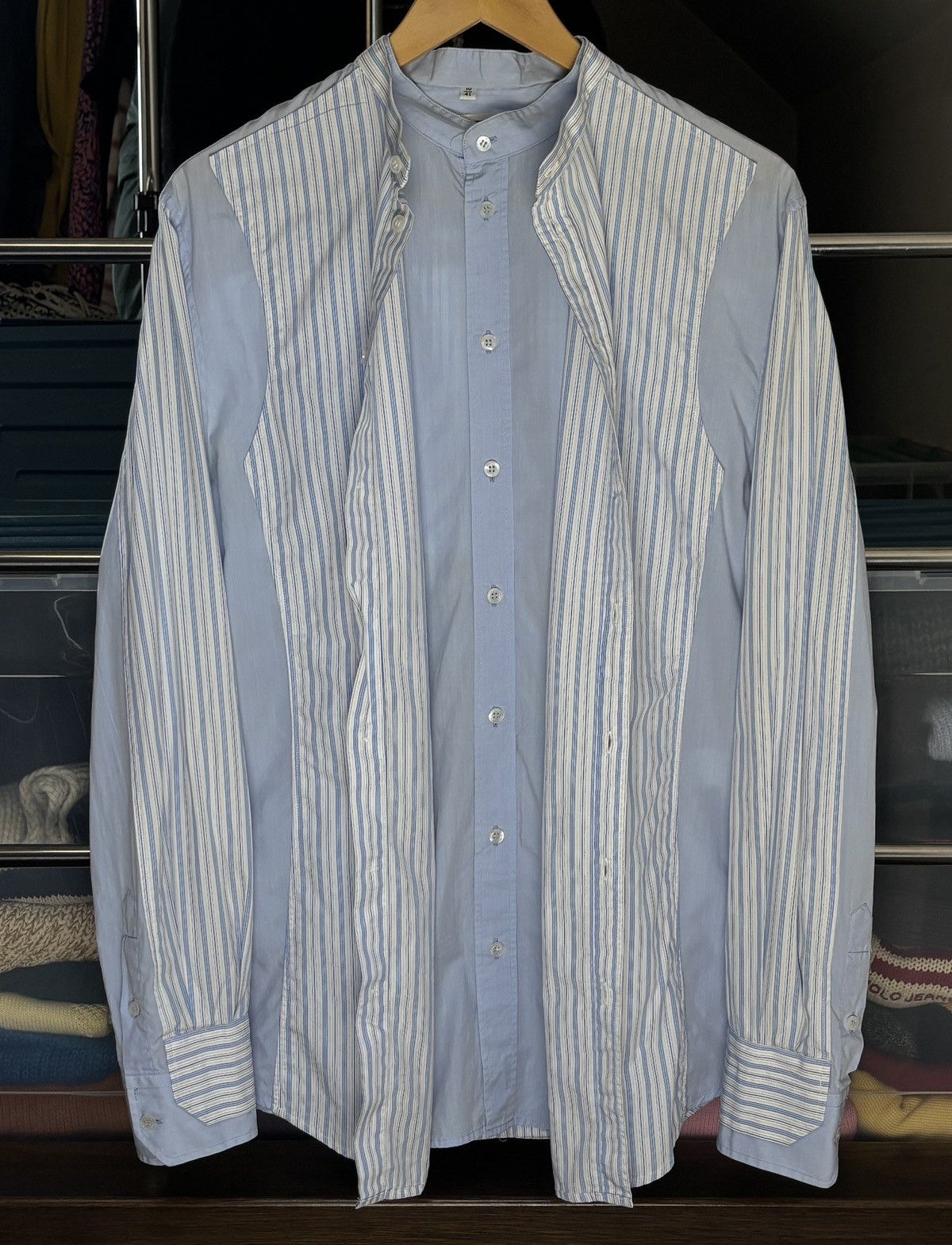 Dolce & Gabbana Dolce & Gabbana vintage layered hybrid striped shirt Size US M / EU 48-50 / 2 - 2 Thumbnail