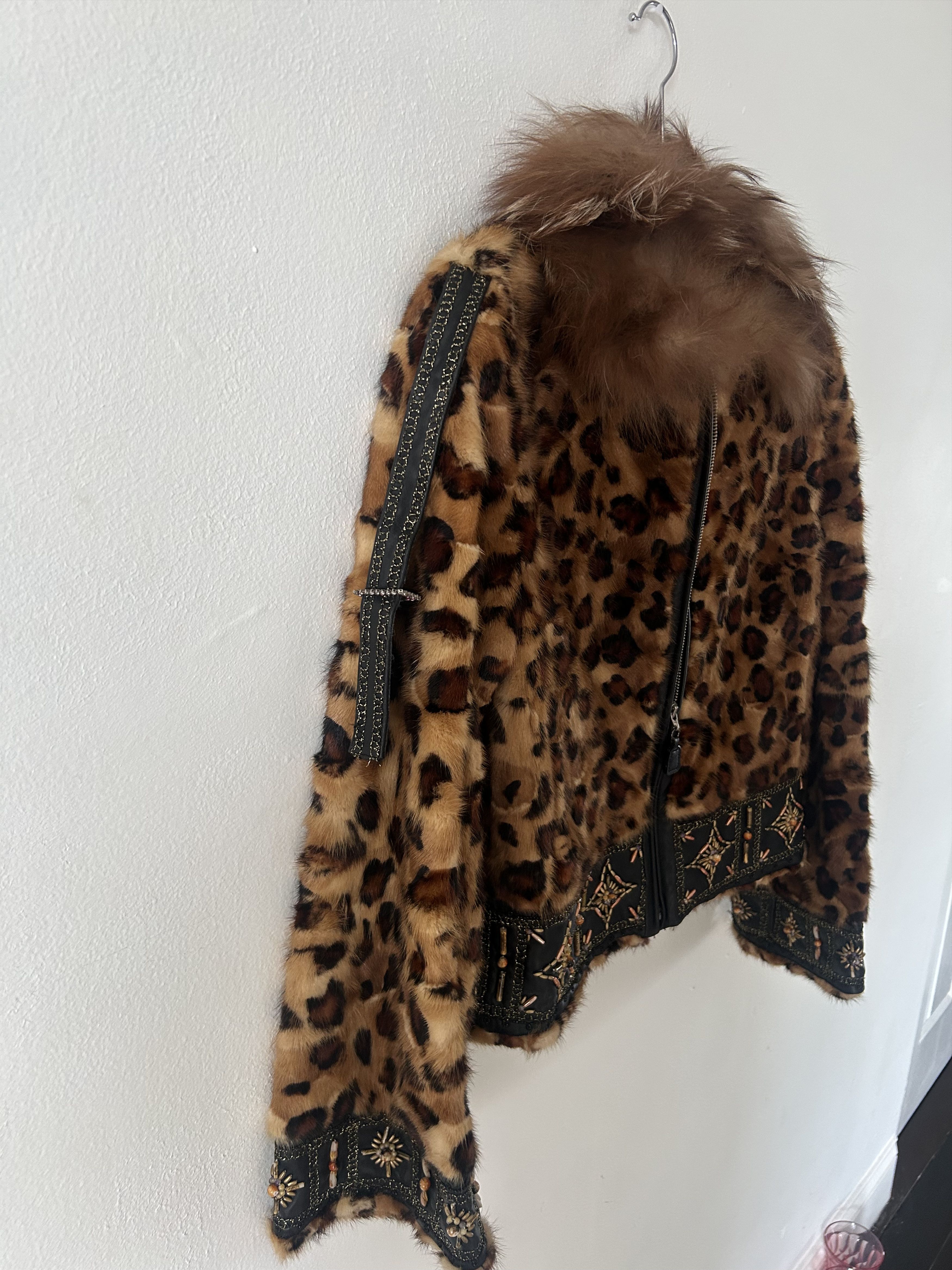 Other LEOPARD PRINT BEADED FUR JACKET Size M / US 6-8 / IT 42-44 - 5 Thumbnail
