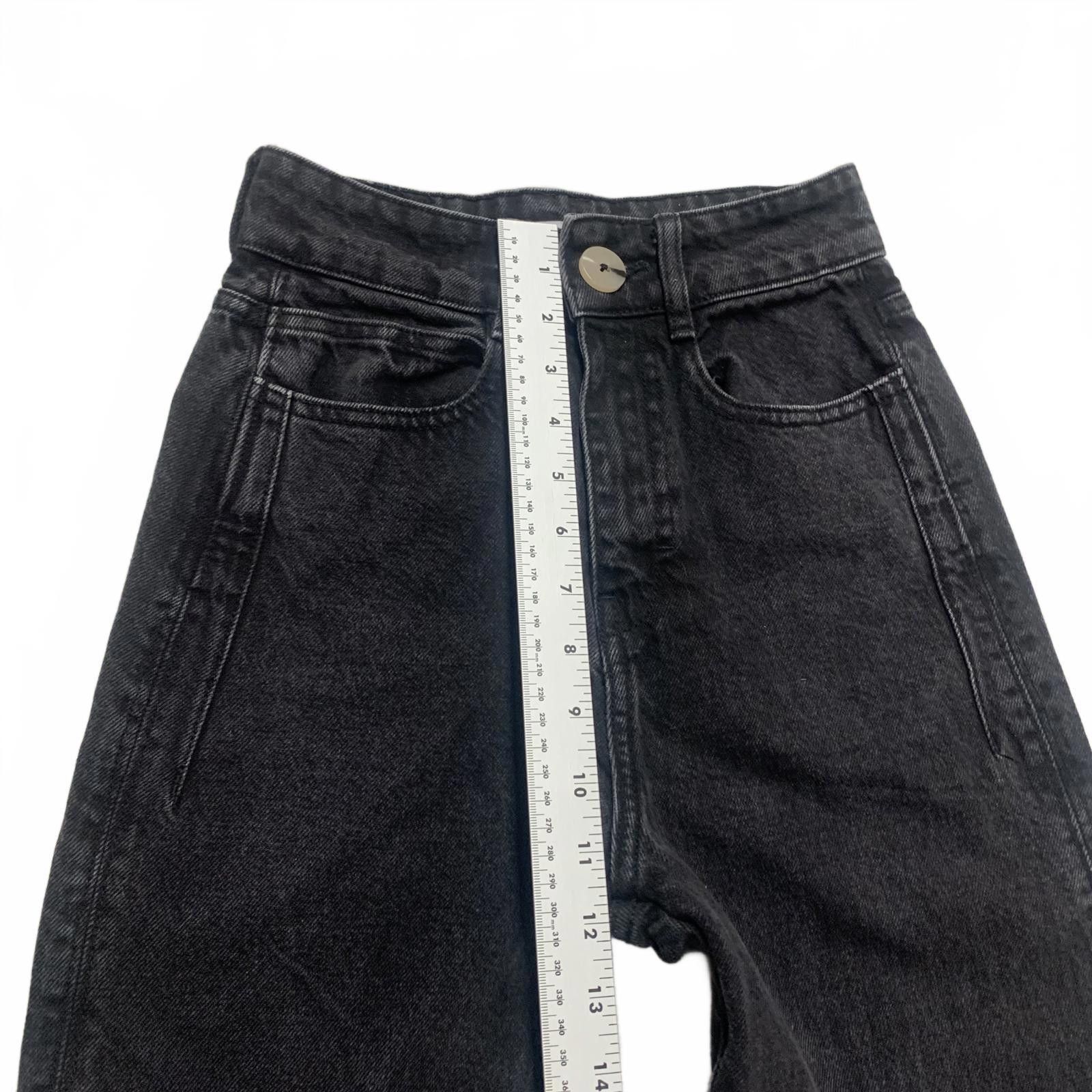 Zara Zara Women's Size 0 Wide-Leg Black Jeans 23 x 32 Actual Size 25" / US 0 / IT 36 - 6 Thumbnail