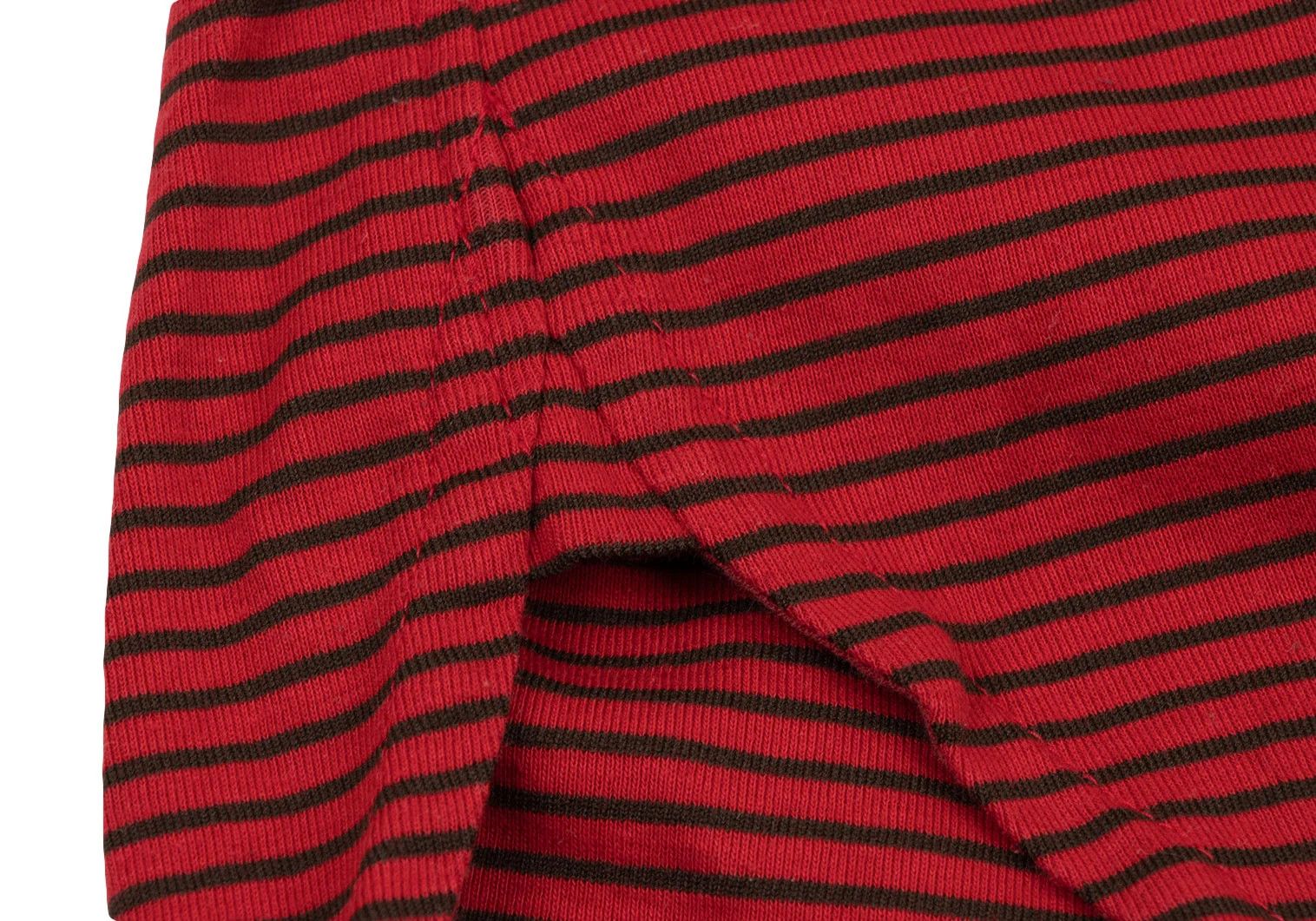 Junya Watanabe Elbow Patch Stripe Polo Shirt in Red and Black, Size S Size US S / EU 44-46 / 1 - 9 Thumbnail