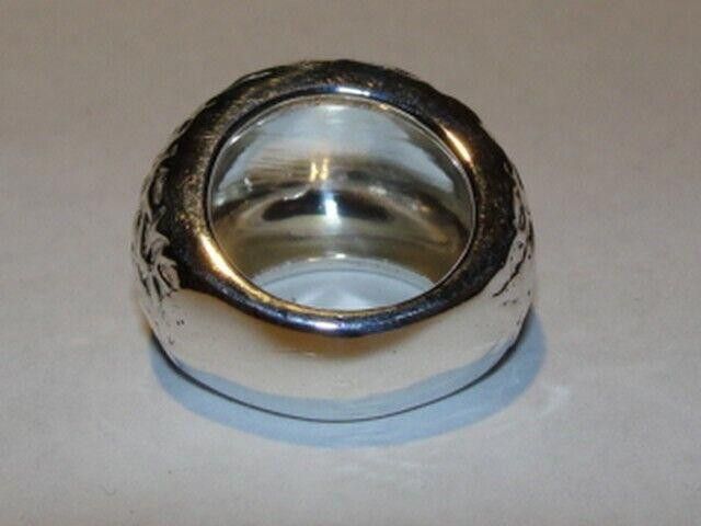 Designer Sterling Silver Dome Textured Cocktail Ring Size ONE SIZE - 3 Thumbnail
