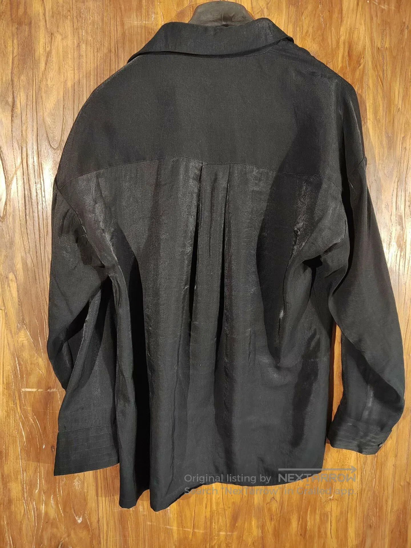 Japanese Brand Black MORIN KHUUR Work Shirt. Size US S / EU 44-46 / 1 - 4 Thumbnail