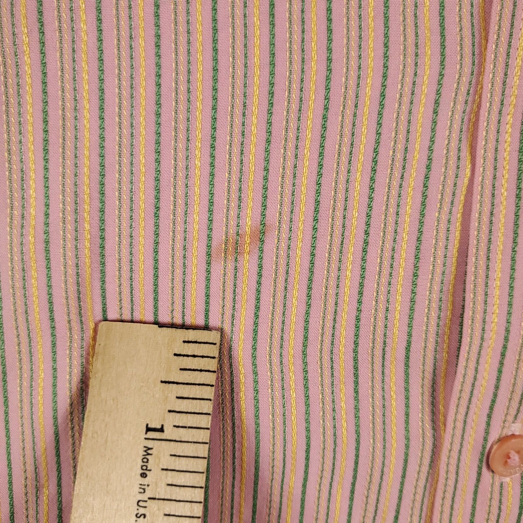 BUGATCHI BUGATCHI UOMO Shirt Mens Large Peach Striped Button-Up Long Sleeve Cotton Classic / Preppy Colorful Business Casual Formal Workwear Mens L Peach/Coral Size US L / EU 52-54 / 3 - 4 Thumbnail