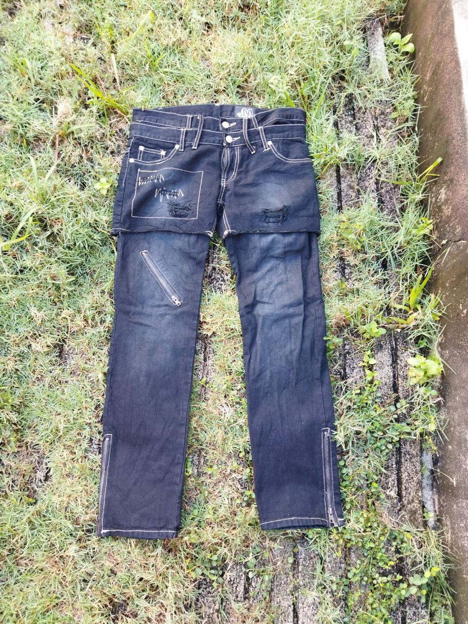 Seditionaries Vintage KMK Japan Double Waist Jeans - Size 1 Size US 33 - 2 Thumbnail