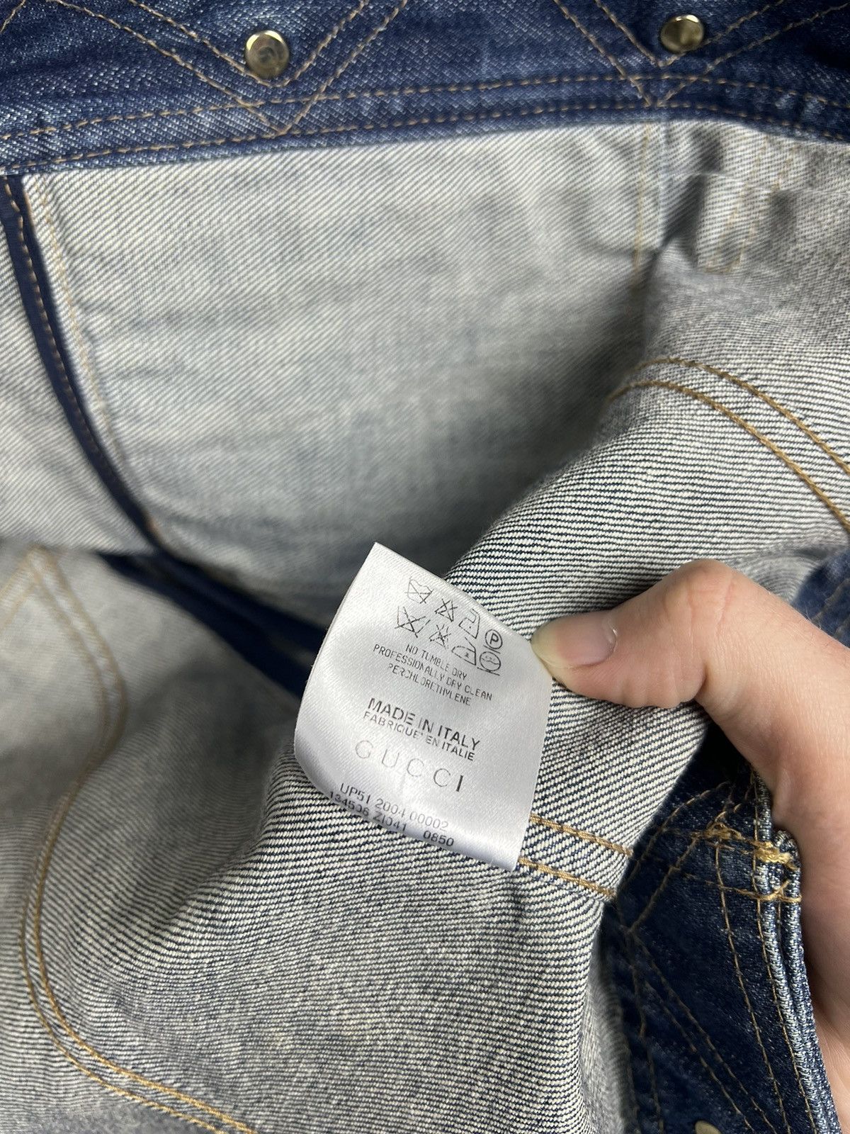 Gucci Rare Vintage Gucci Tomford Era Denim Jacket short sleeve Size XS / US 0-2 / IT 36-38 - 14 Thumbnail