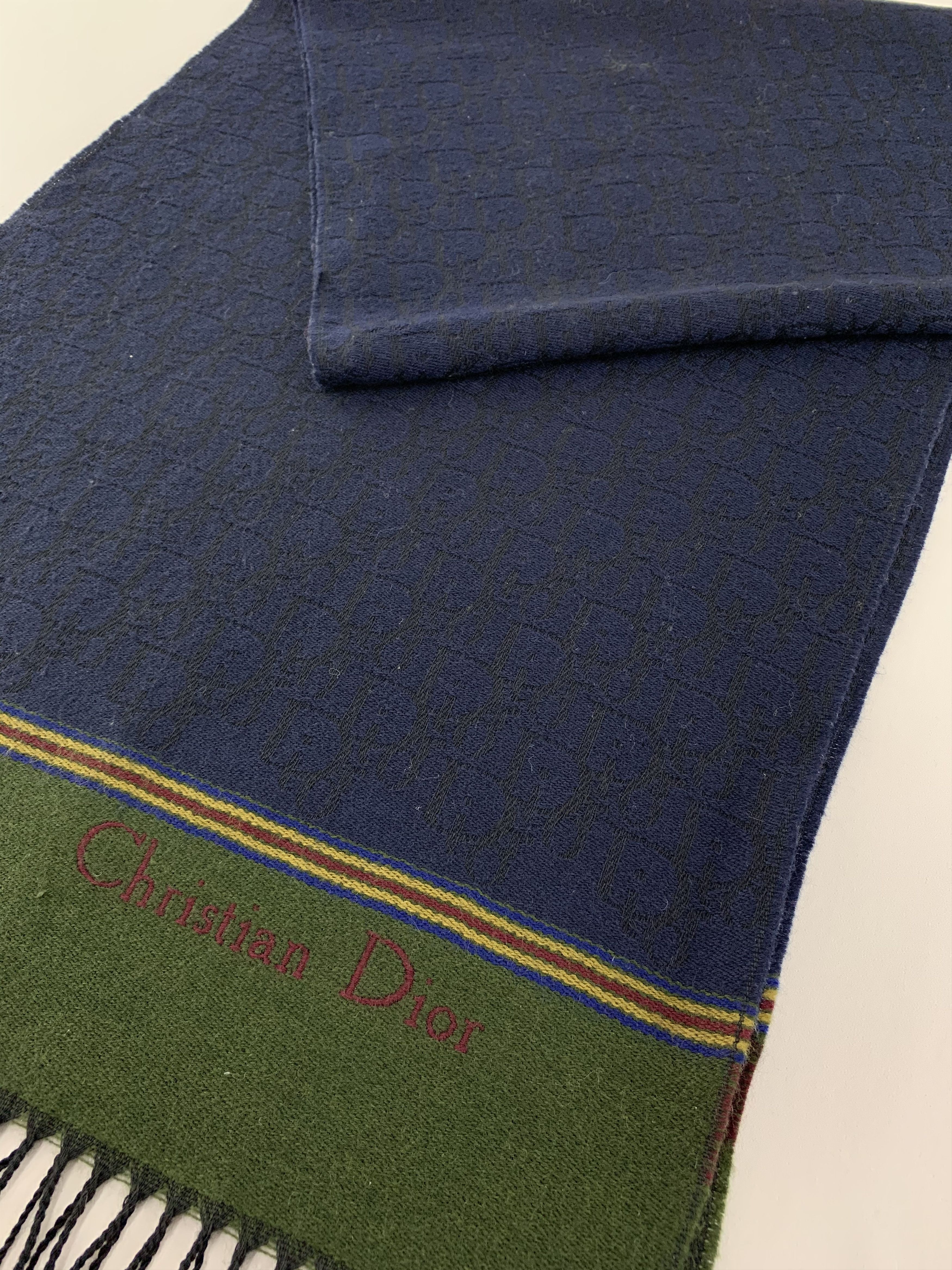 Christian Dior Monsieur Christian Dior Scarf Wool Muffler Neck Wrap BL5178 Size ONE SIZE - 4 Thumbnail