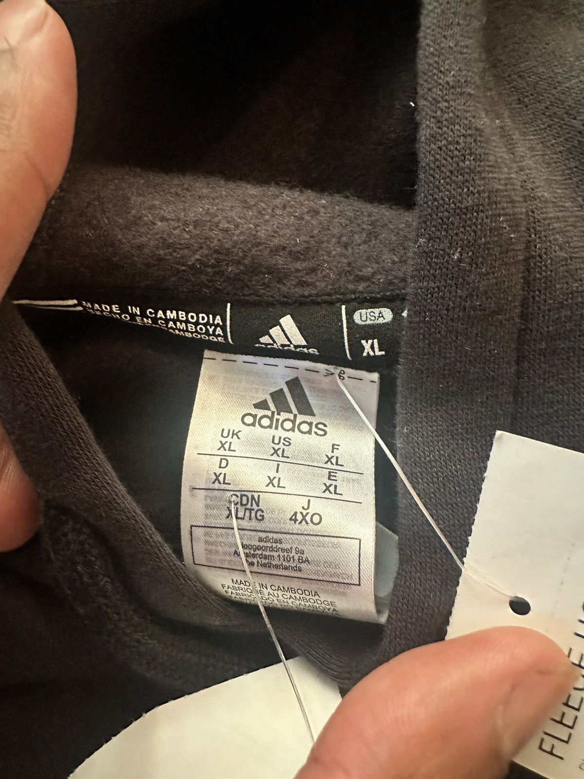 Adidas Adidas Fleece Hoodie Size US XL / EU 56 / 4 - 4 Thumbnail