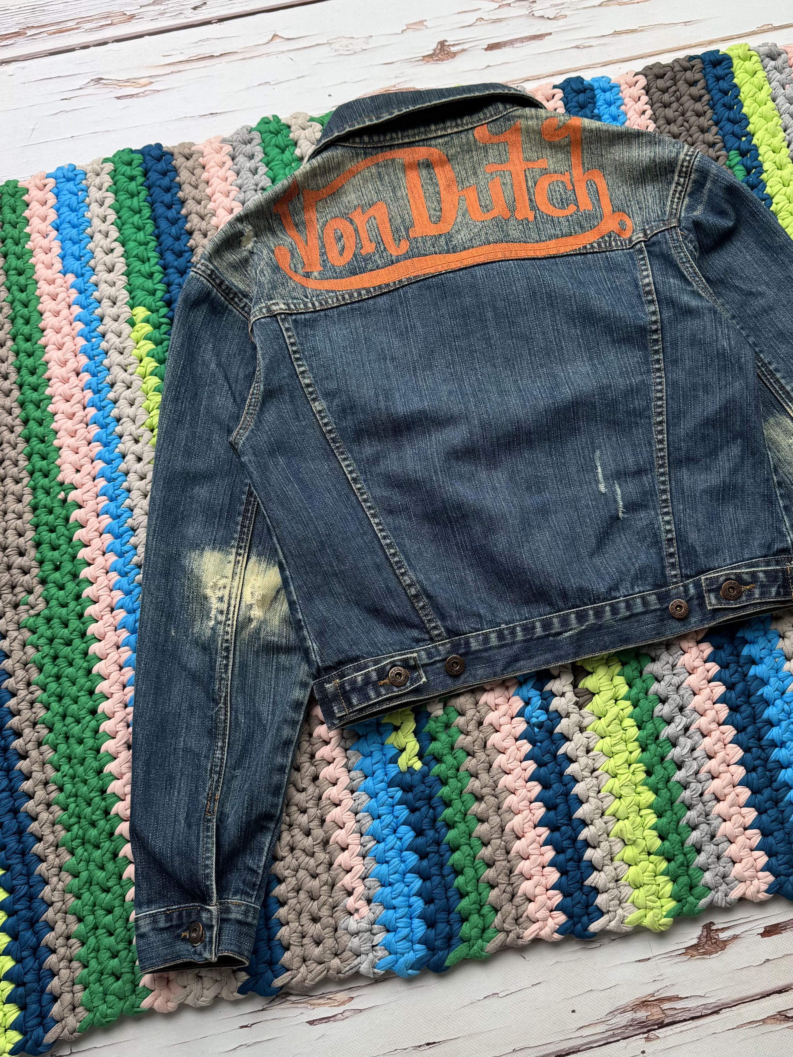 Von Dutch Von Dutch Vintage Cropped Denim Jacket (D10) Size M / US 6-8 / IT 42-44 - 7 Thumbnail