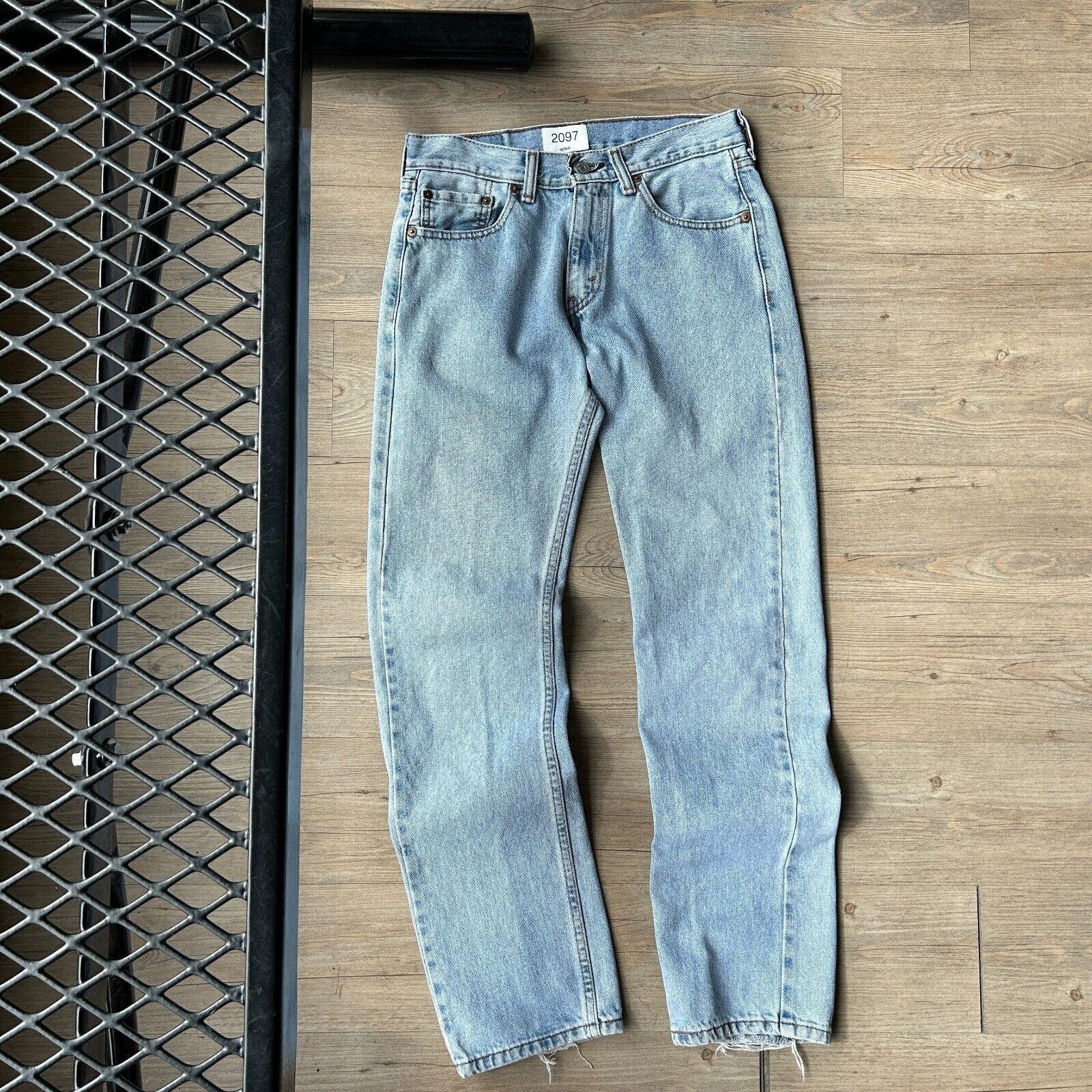 VINTAGE LEVIS 505 Light Blue Wash Red Tab Jeans W29 L32