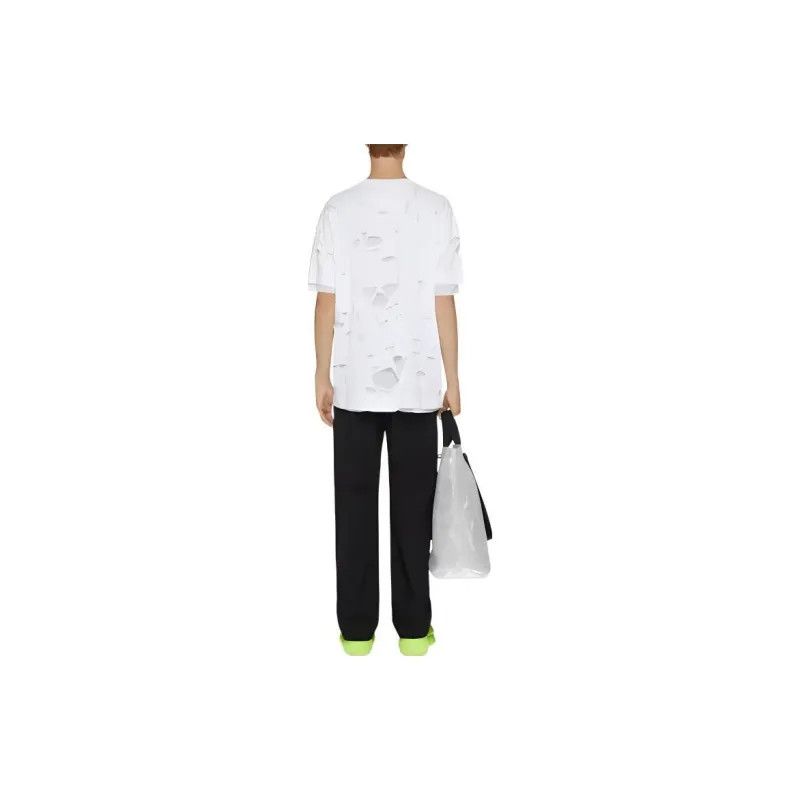Givenchy o1w1db10325 2 Laters Oversized Hole T-Shirt in White Size US XS / EU 42 / 0 - 5 Thumbnail