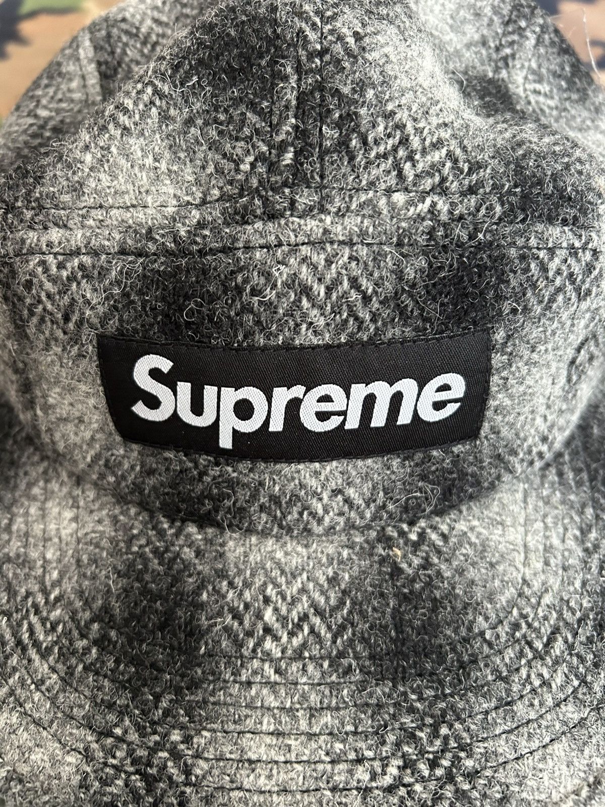 Harris Tweed × Supreme Supreme Harris Tweed Camp Cap Black FW25 Size ONE SIZE - 6 Thumbnail