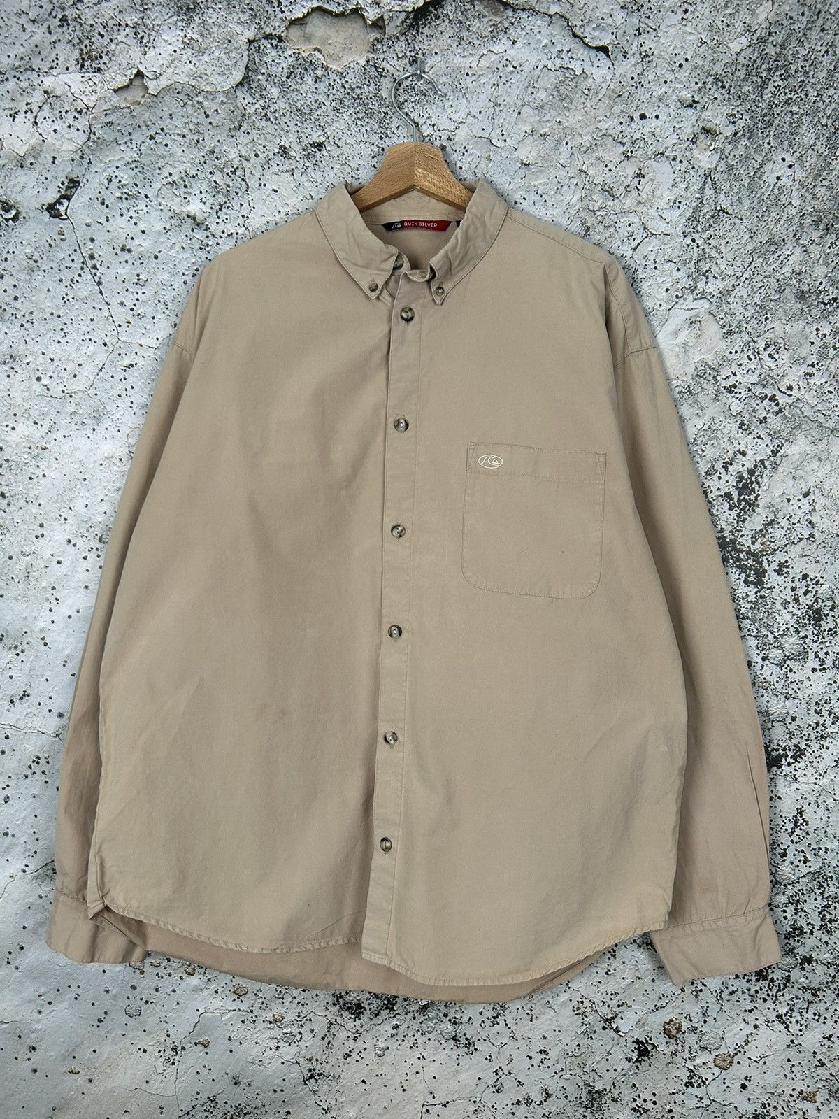 Quiksilver Vintage Quiksilver Beige Shirt 90s Surf Style Skateboarding Size US XL / EU 56 / 4 - 1 Thumbnail