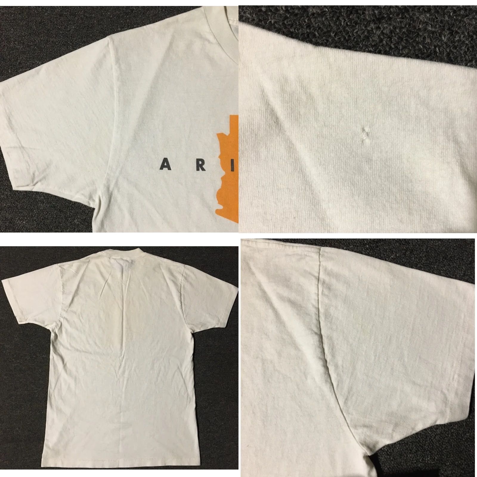 Esprit VINTAGE ESPRIT Arizona Faded Spellout Shirt M USA Track Skate Surf Grunge 90s 80s White Men M Regulations: no refunds Size US M / EU 48-50 / 2 - 8 Thumbnail