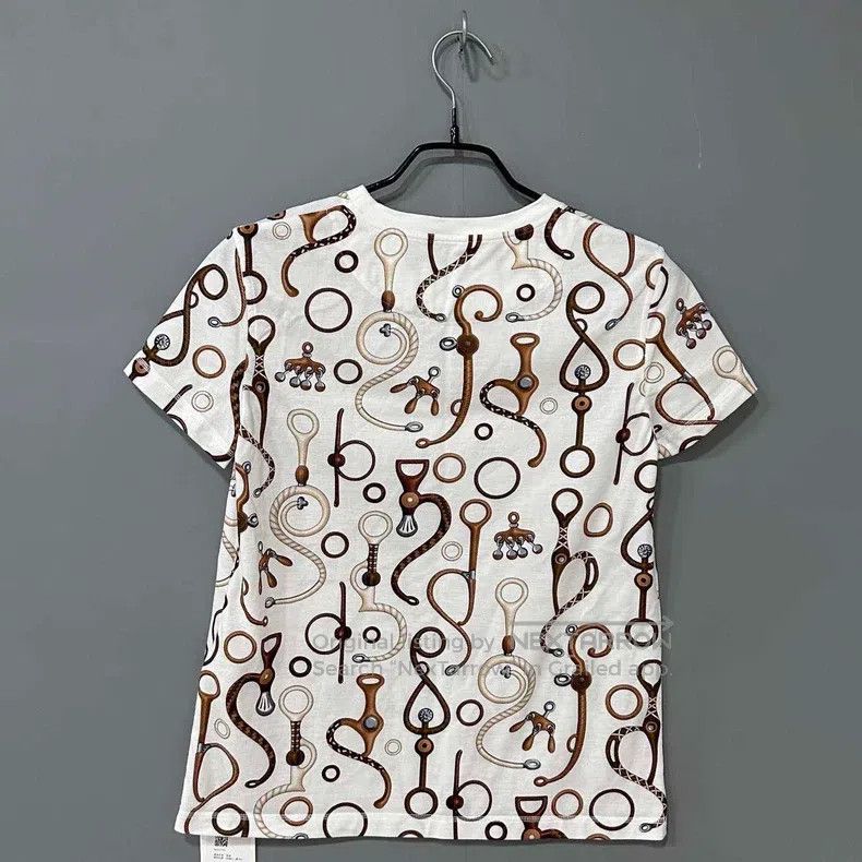 Hermes Hermes Horse Tack Pattern Short Sleeve Size XS / US 0-2 / IT 36-38 - 3 Thumbnail