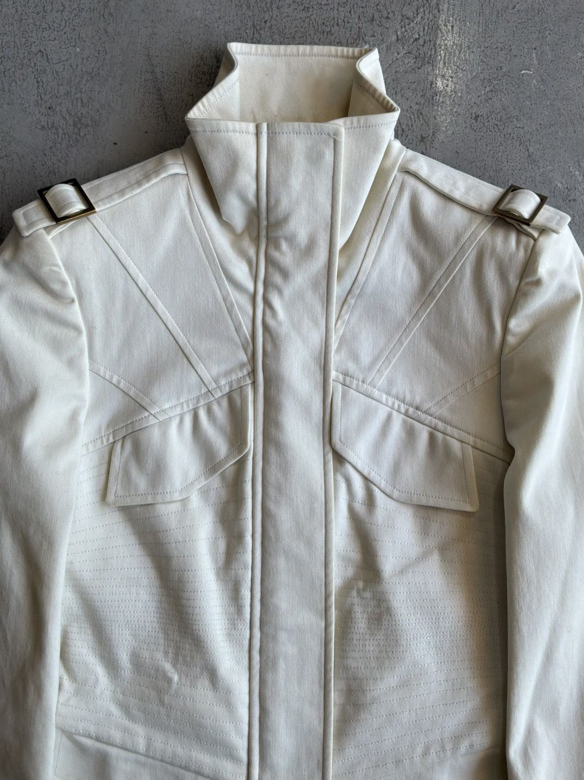 Gucci 2003 - Gucci - Tom Ford Era - Structured Moto Jacket Size XS / US 0-2 / IT 36-38 - 3 Thumbnail