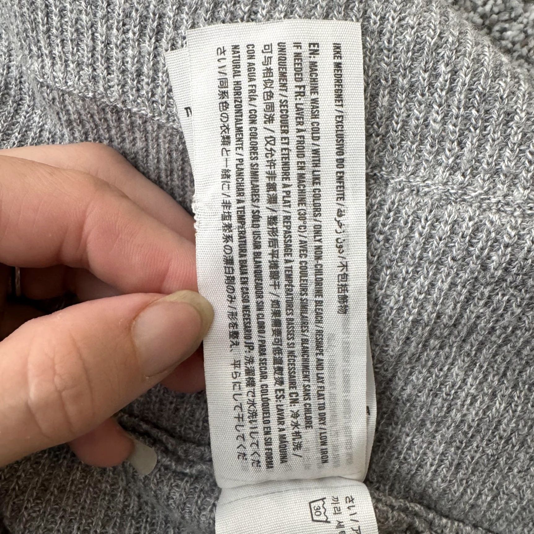 Abercrombie & Fitch Abercrombie & Fitch Sweater Womens Large Gray Full Zip Cardigan Pockets Knit Size L / US 10 / IT 46 - 7 Thumbnail