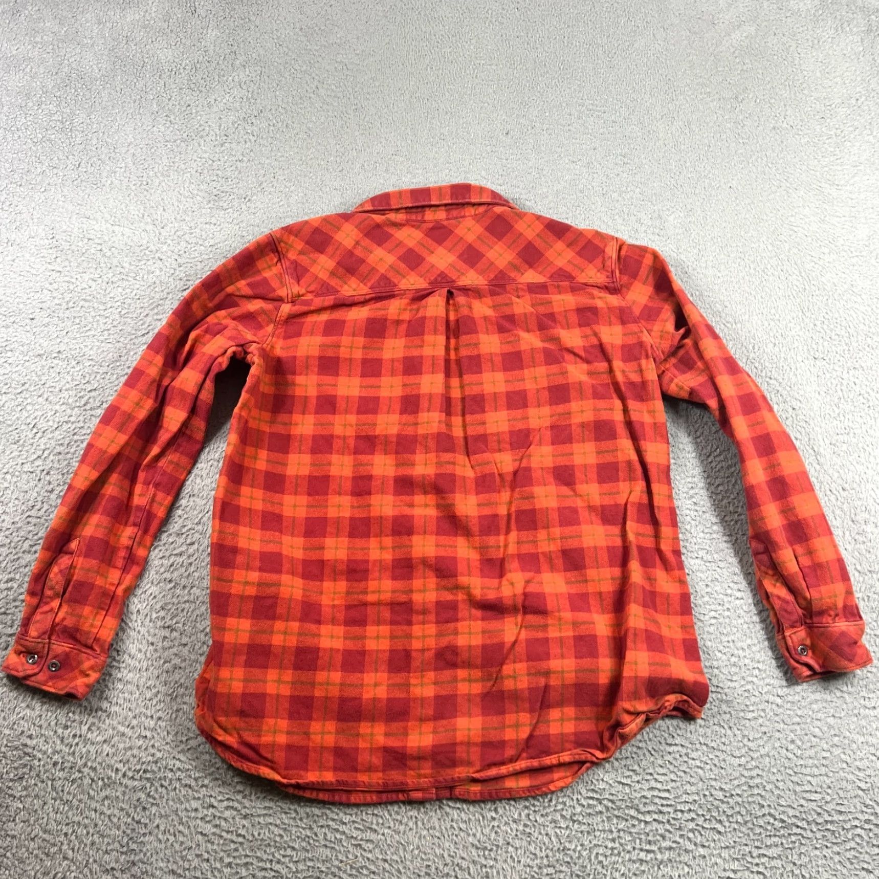 Vintage 511 Tactical Shirt Womens L Flannel Orange Plaid Button Up Down Long Sleeve Size L / US 10 / IT 46 - 6 Thumbnail