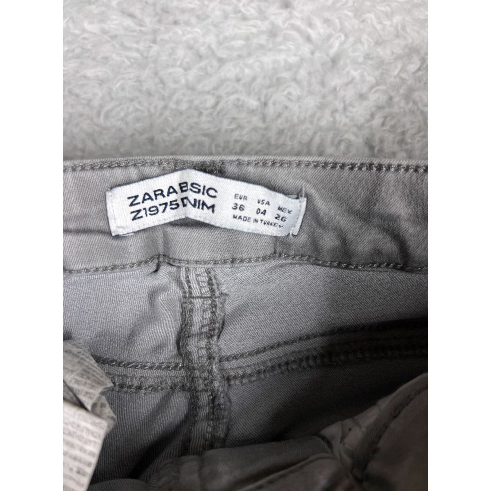 Zara VINTAGE Zara Basic Jeans Women's Regular Fit 26in Inseam Gray Cotton Blend Tapered 80s, 90s Designer Style Women Size 27" / US 4 / IT 40 - 6 Thumbnail